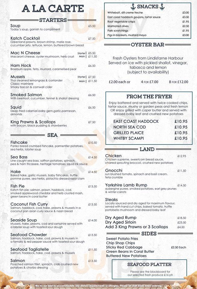 Katch Northallerton Menu - 1