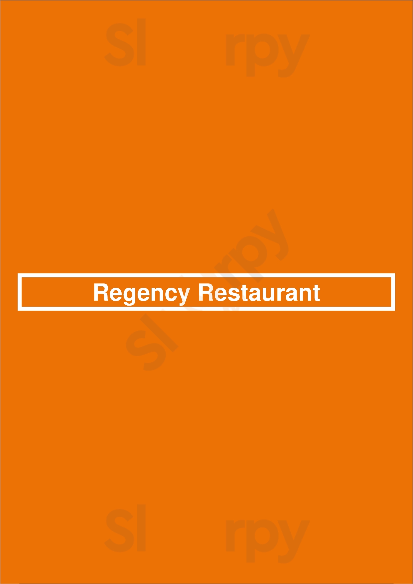 Regency Restaurant Selby Menu - 1