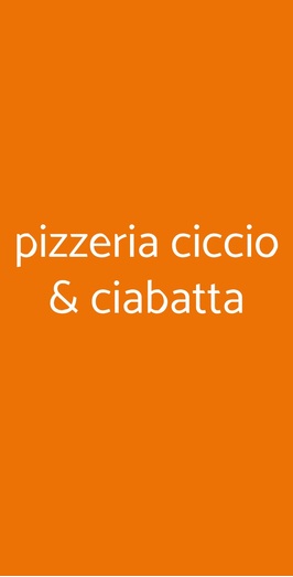 Pizzeria Ciccio E Ciabatta, Altamura