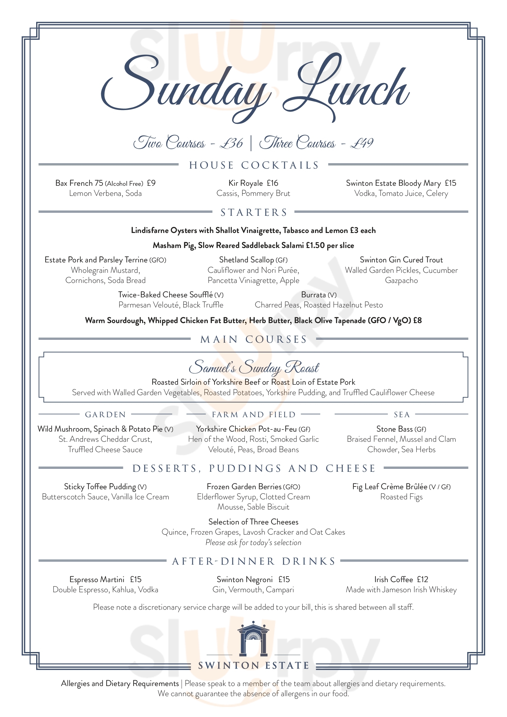 Main Menu - Terrace Restaurant And Bar