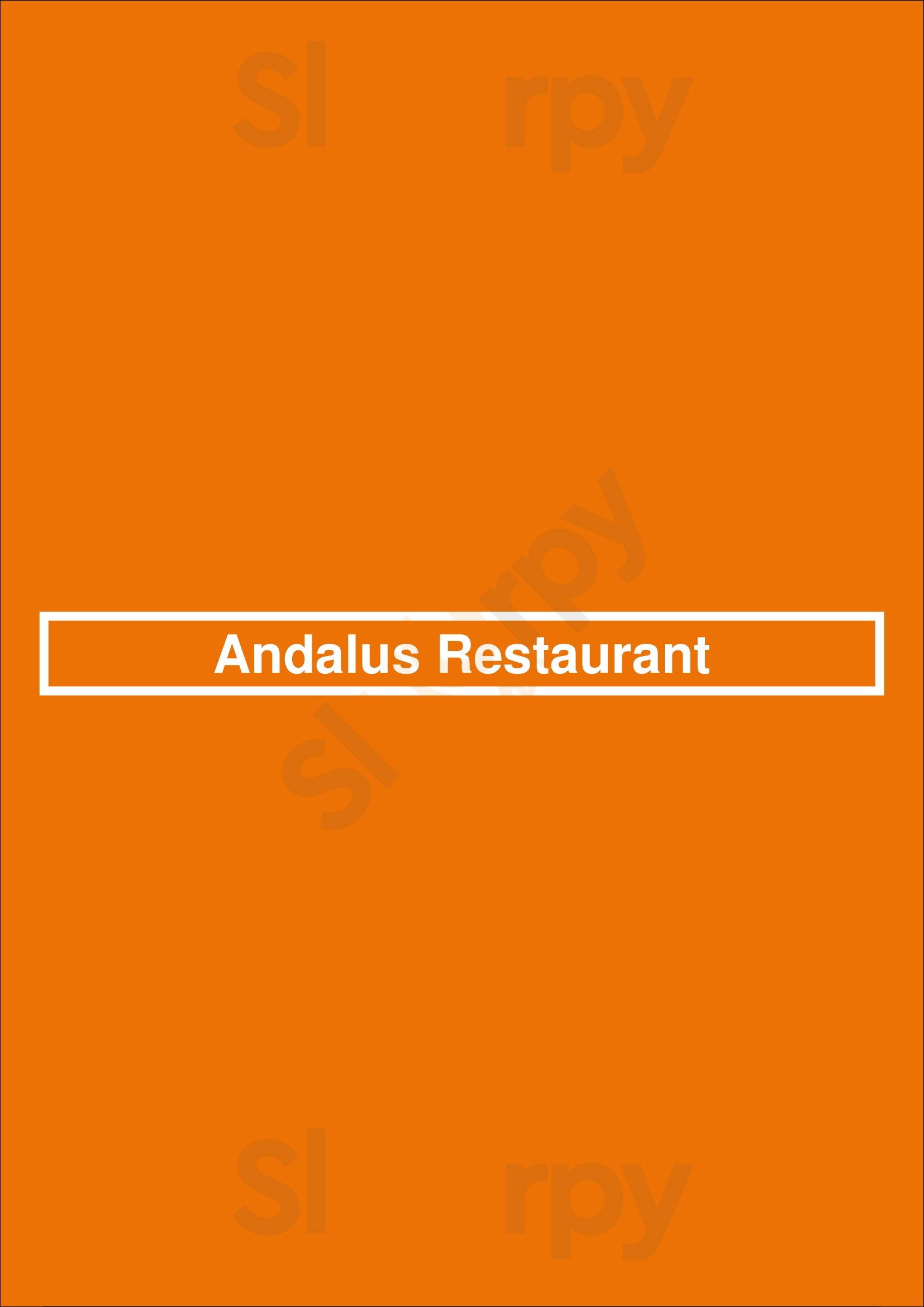 Andalus Restaurant Leeds Menu - 1