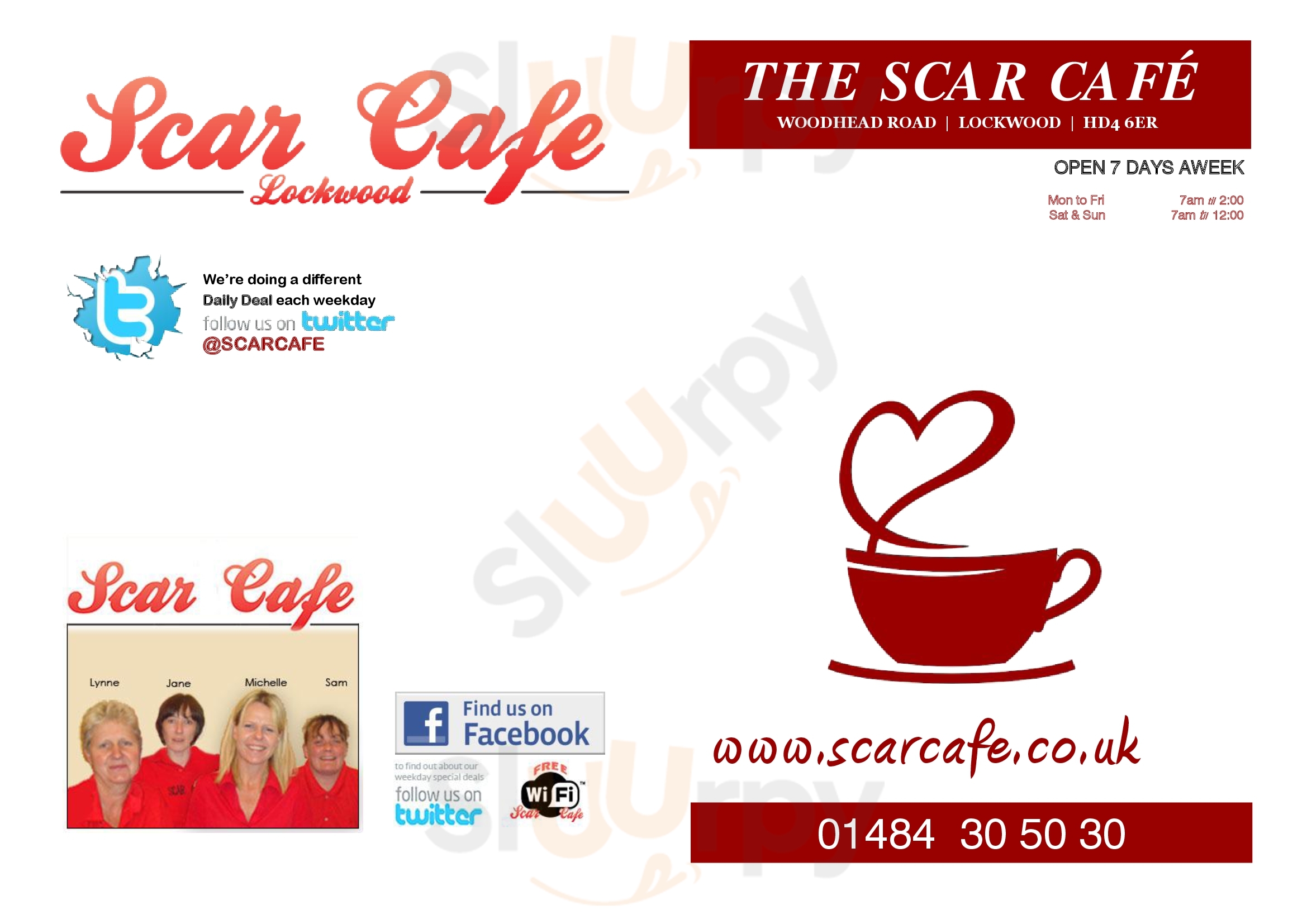 Scar Cafe Huddersfield Menu - 1