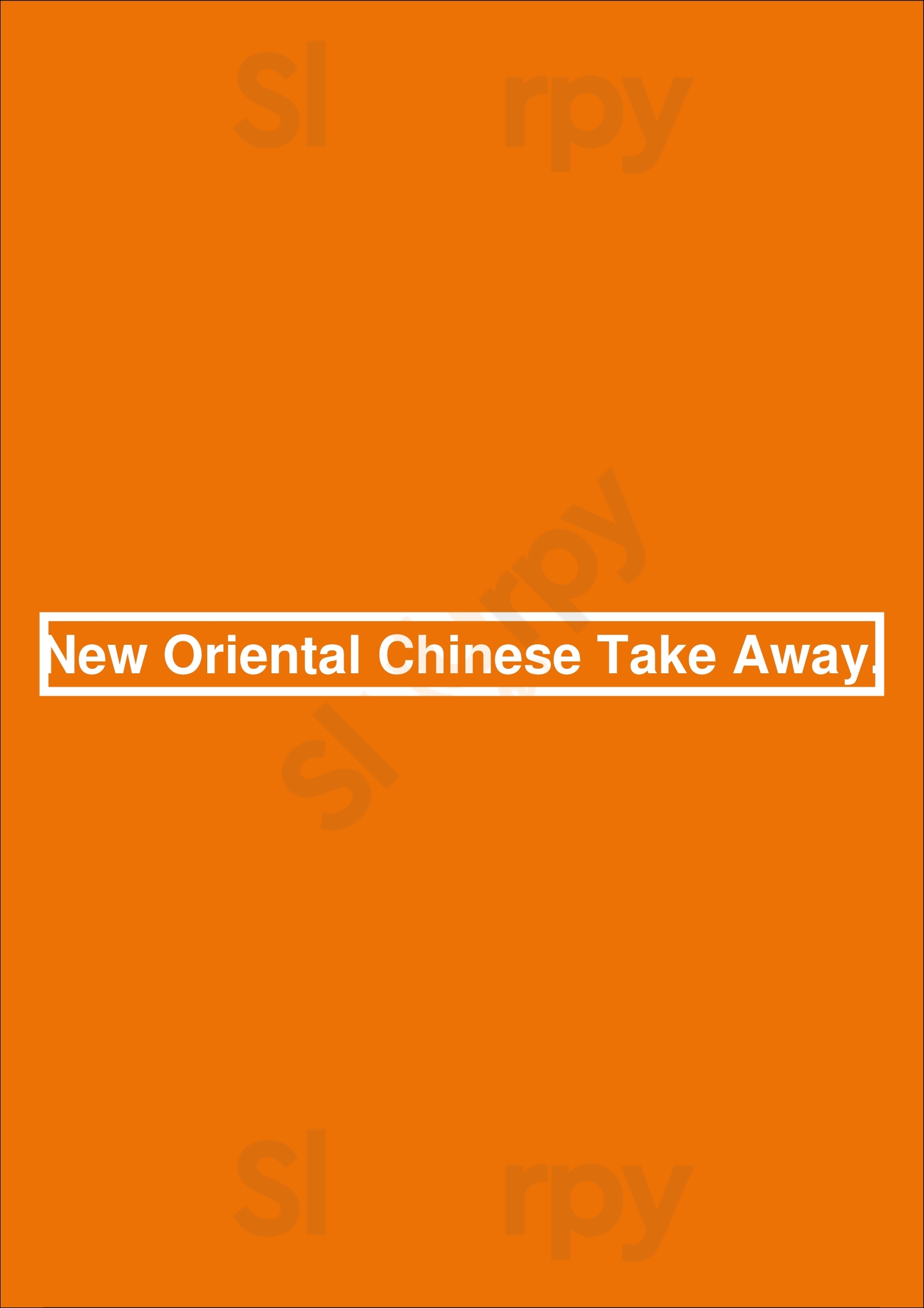 New Oriental Chinese Take Away. Leeds Menu - 1