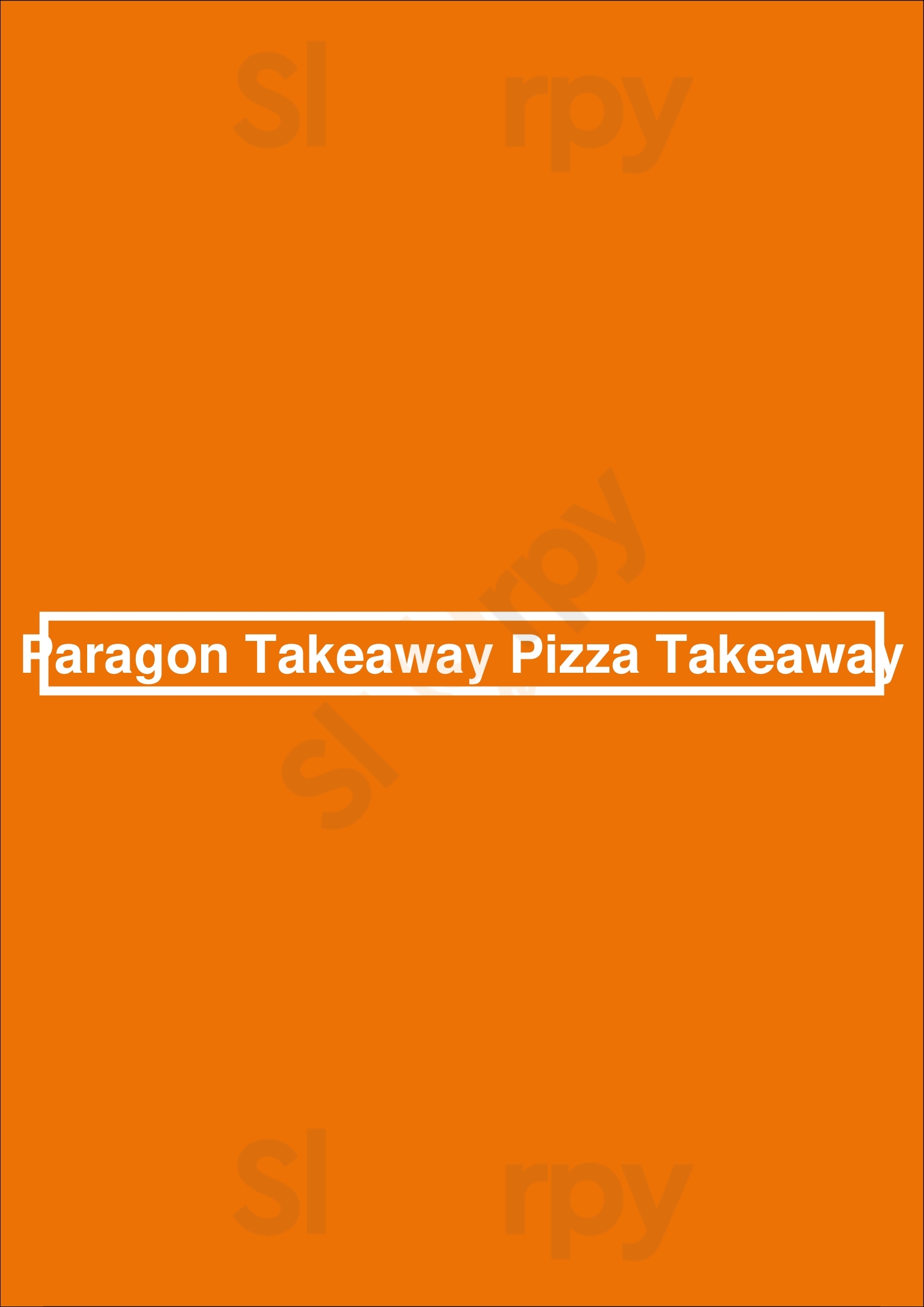 Paragon Takeaway Pizza Takeaway Knaresborough Menu - 1