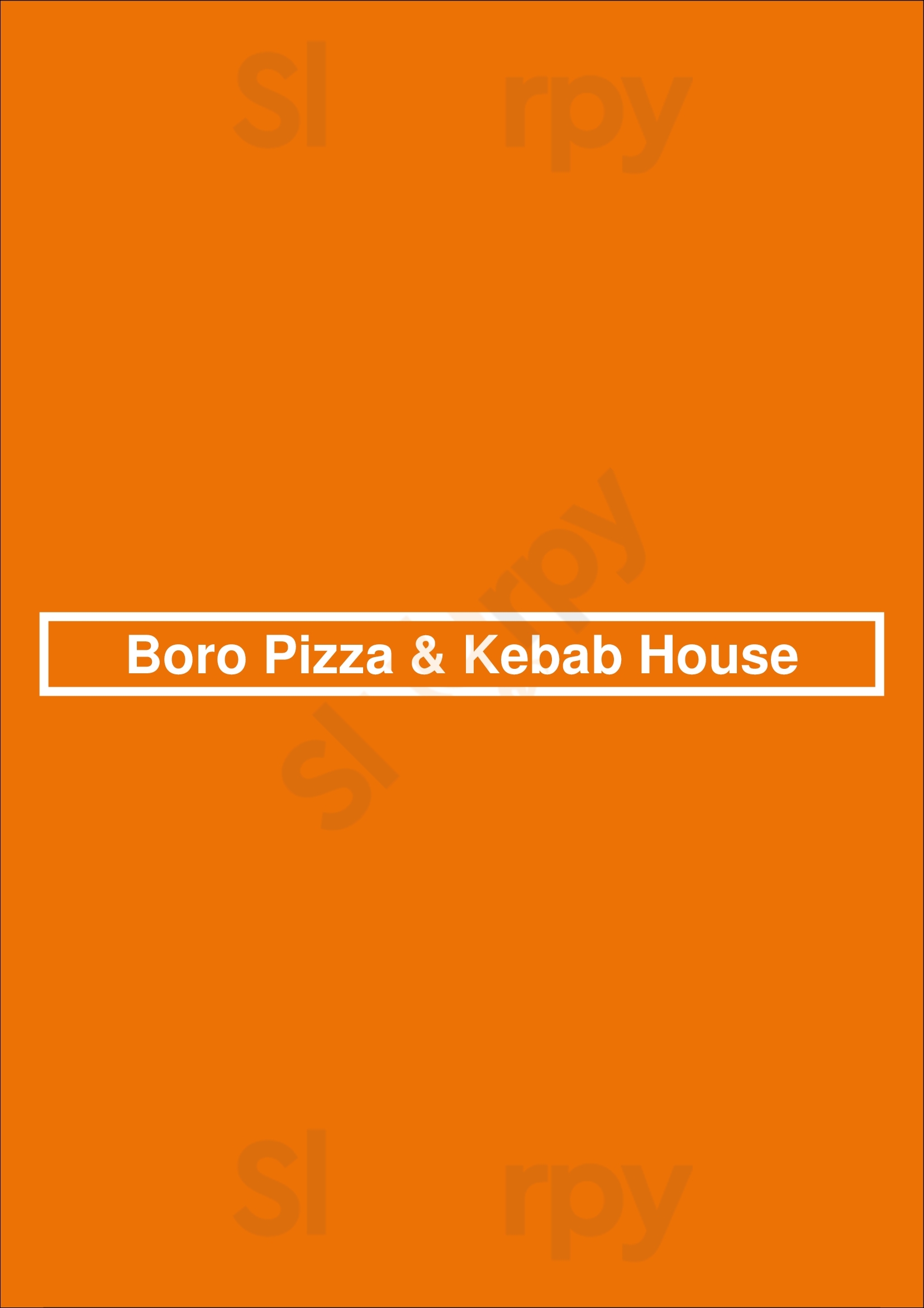 Boro Pizza & Kebab House Middlesbrough Menu - 1
