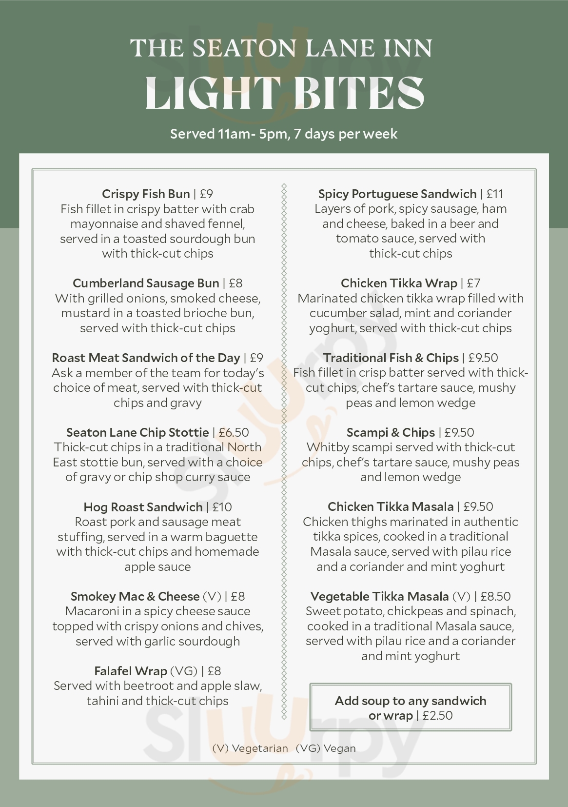 Main Menu - The Court Cafe Bar