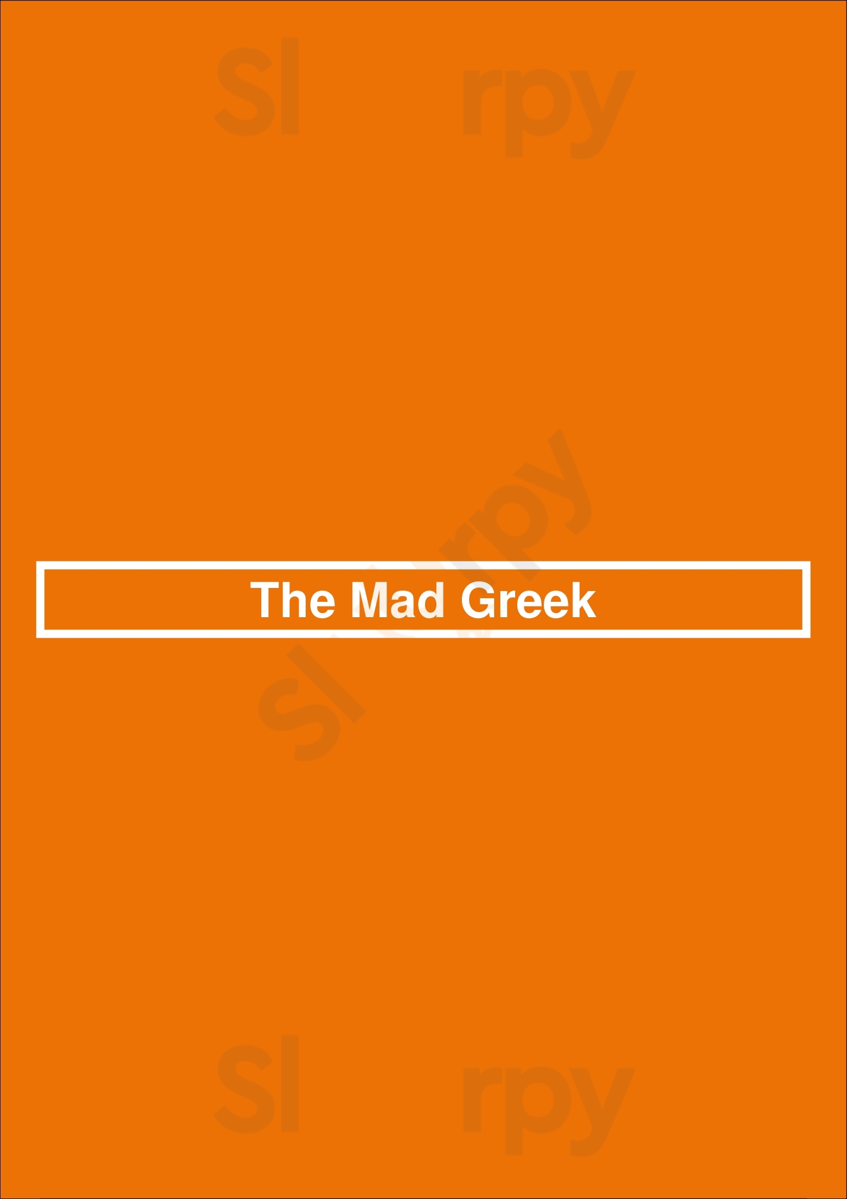 The Mad Greek Leeds Menu - 1