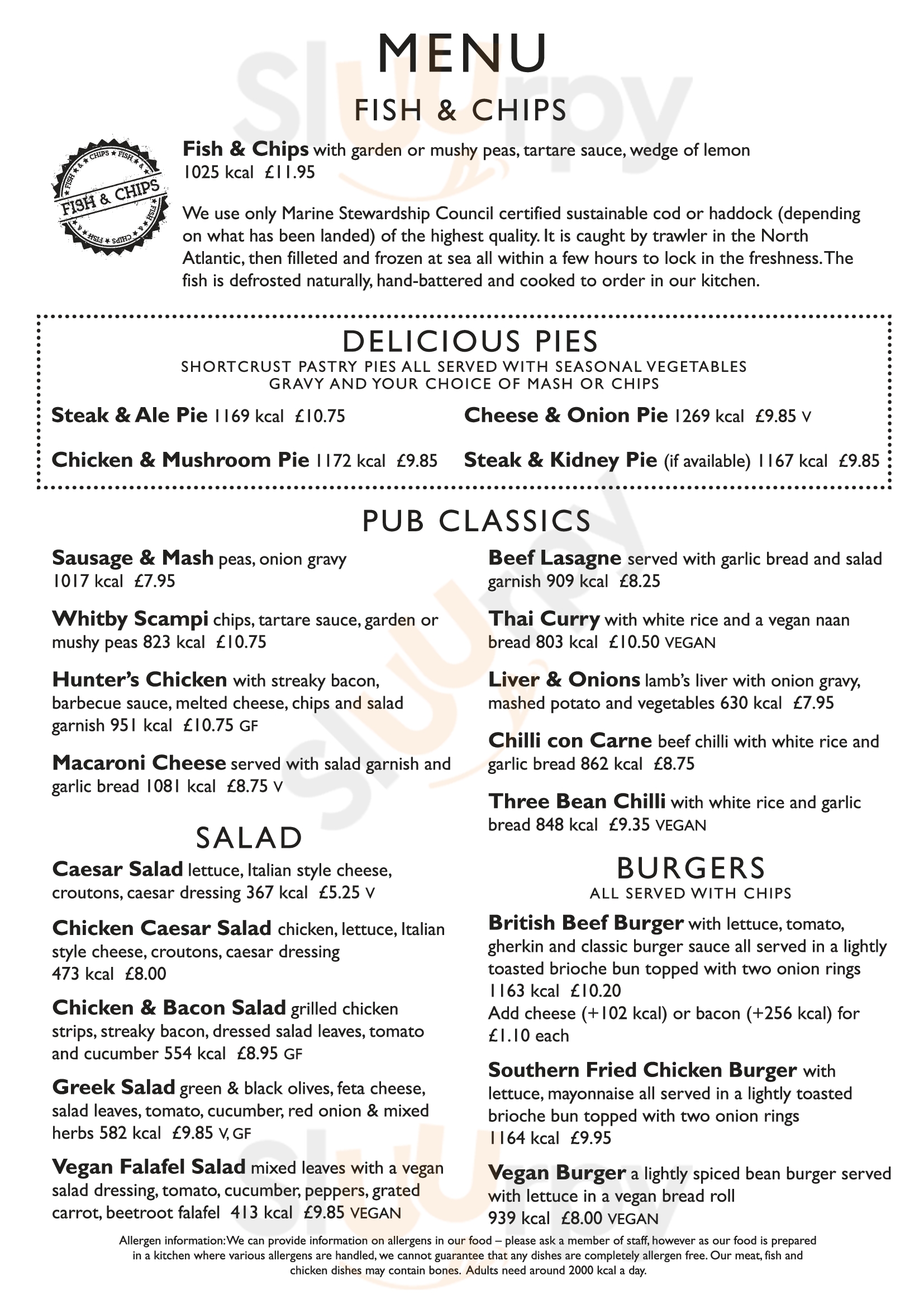 Main Menu - Square Meal Leeds