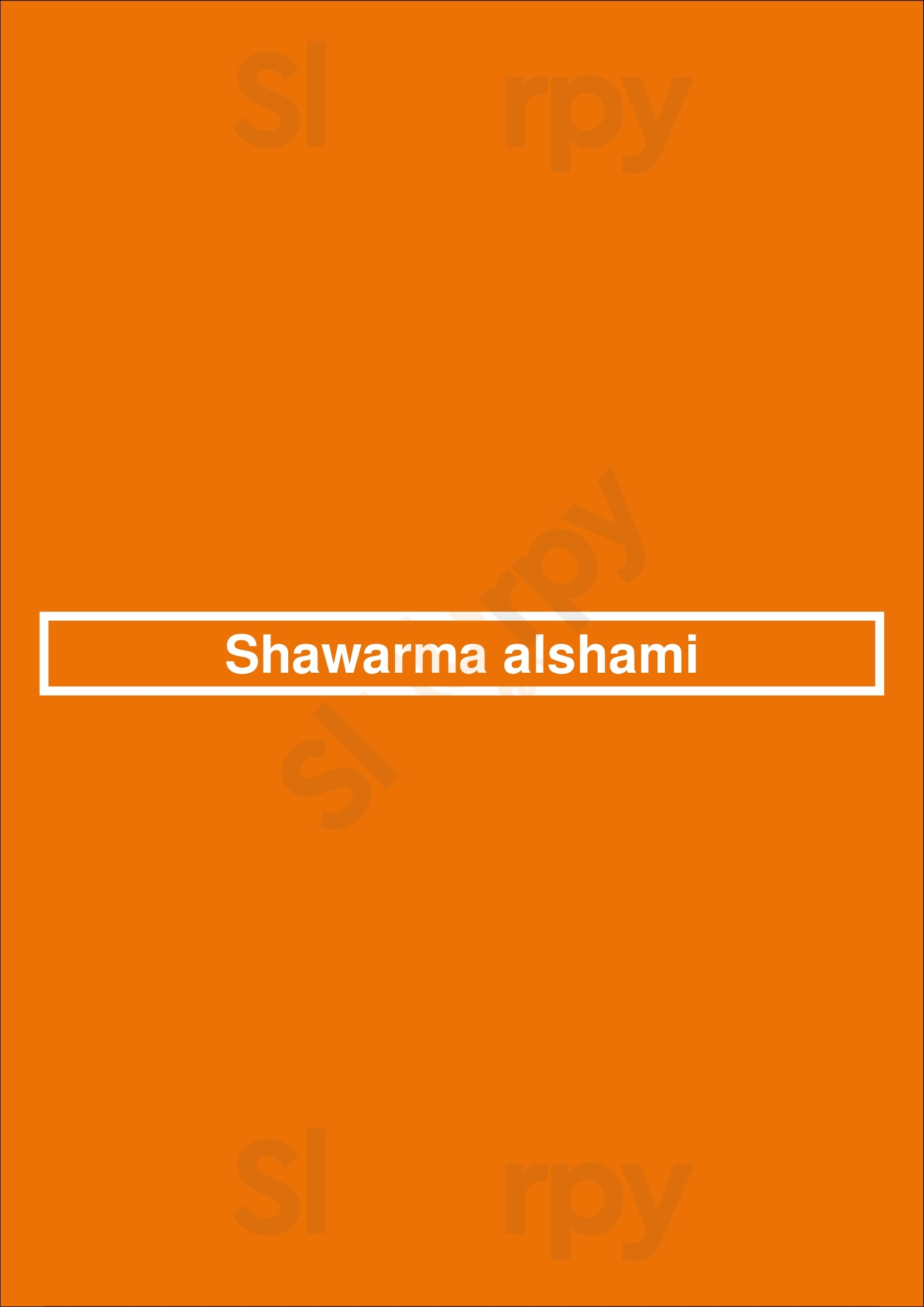 Shawarma Alshami Leeds Menu - 1