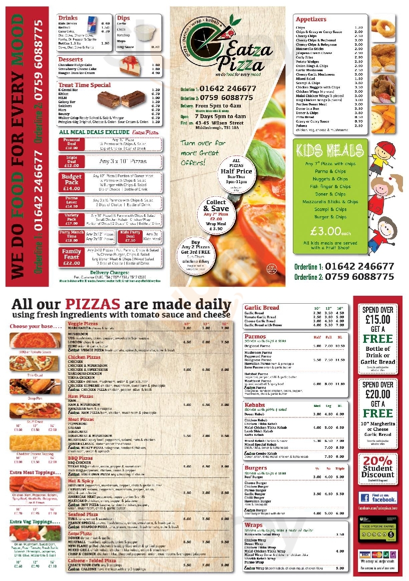 Main Menu - Eatza Pizza