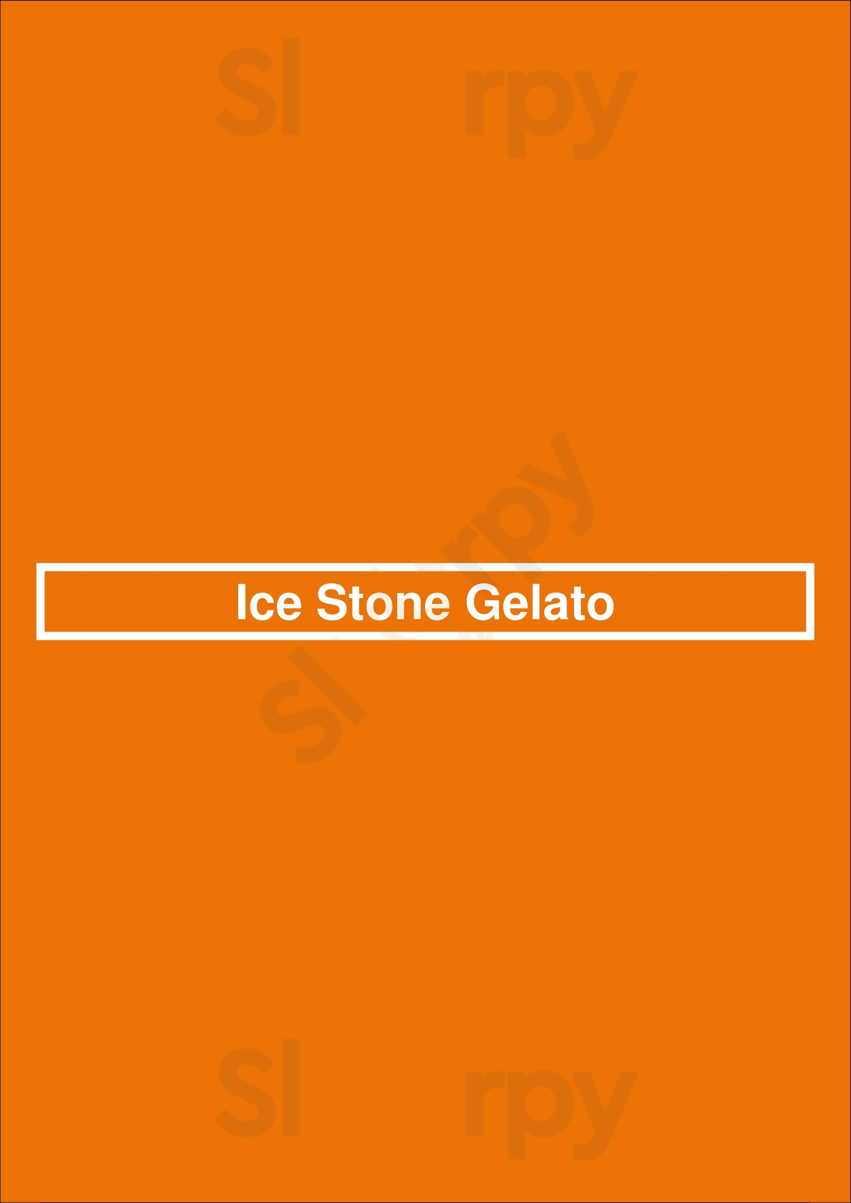 Ice Stone Gelato Middlesbrough Menu - 1