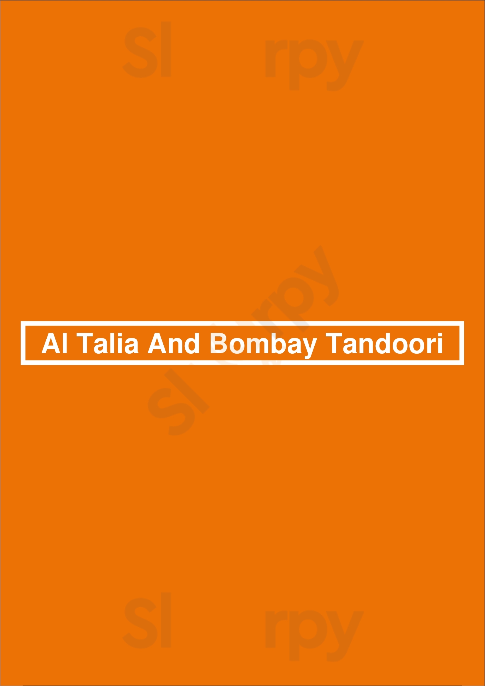 Al Talia And Bombay Tandoori Leeds Menu - 1