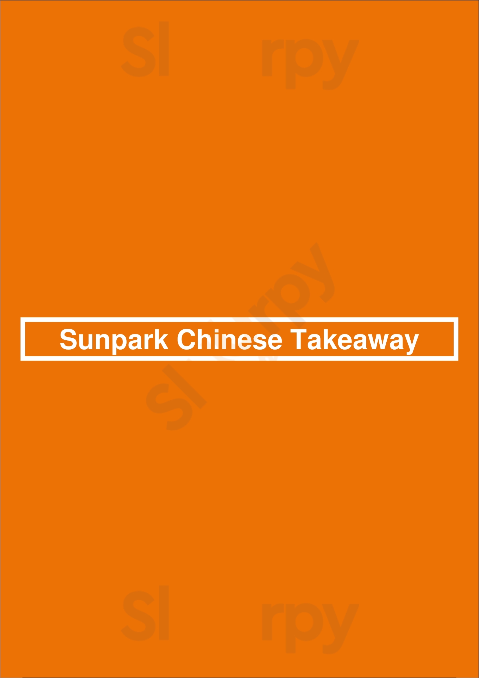 Sunpark Chinese Takeaway Wakefield Menu - 1