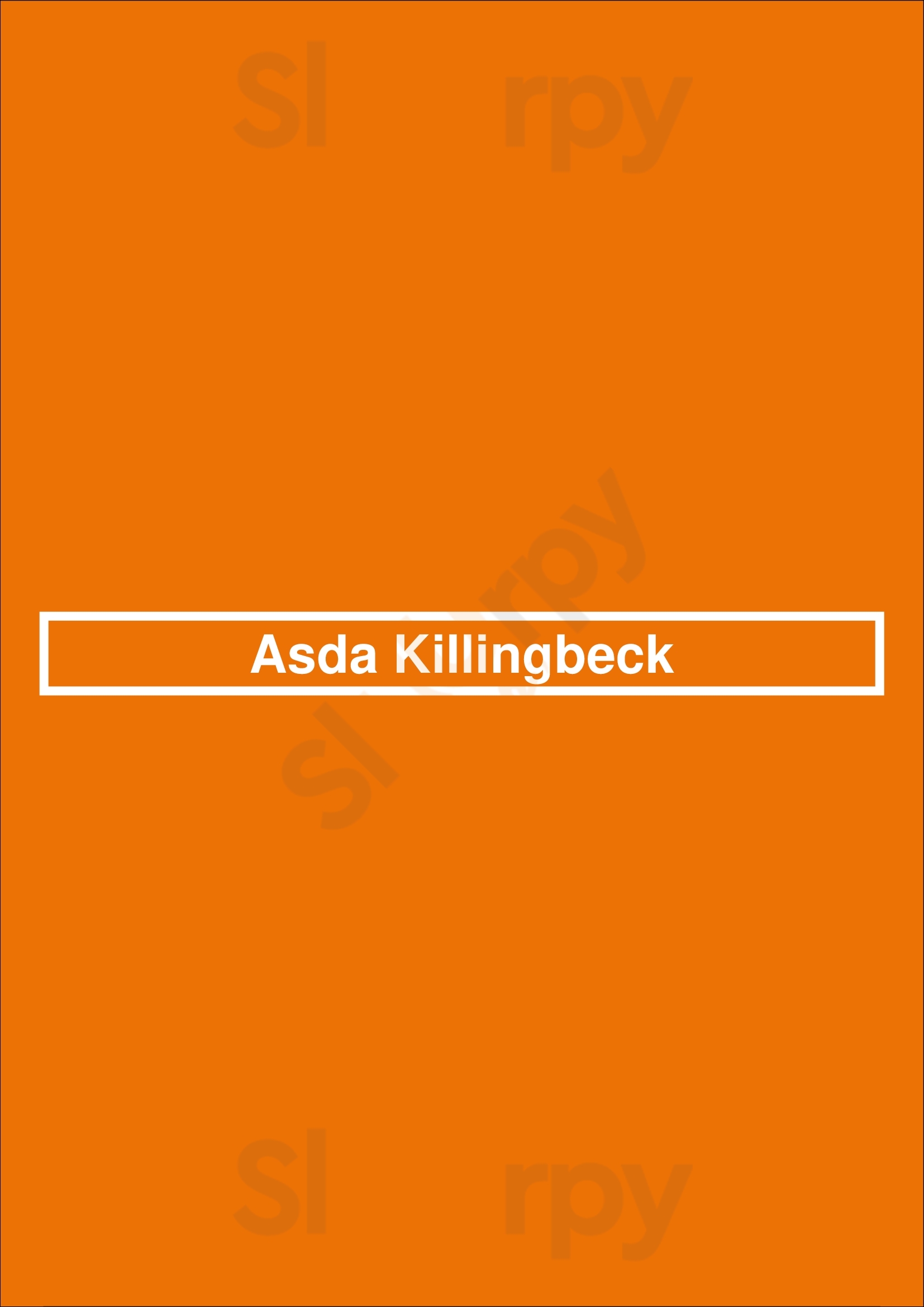 Main Menu - Asda Killingbeck