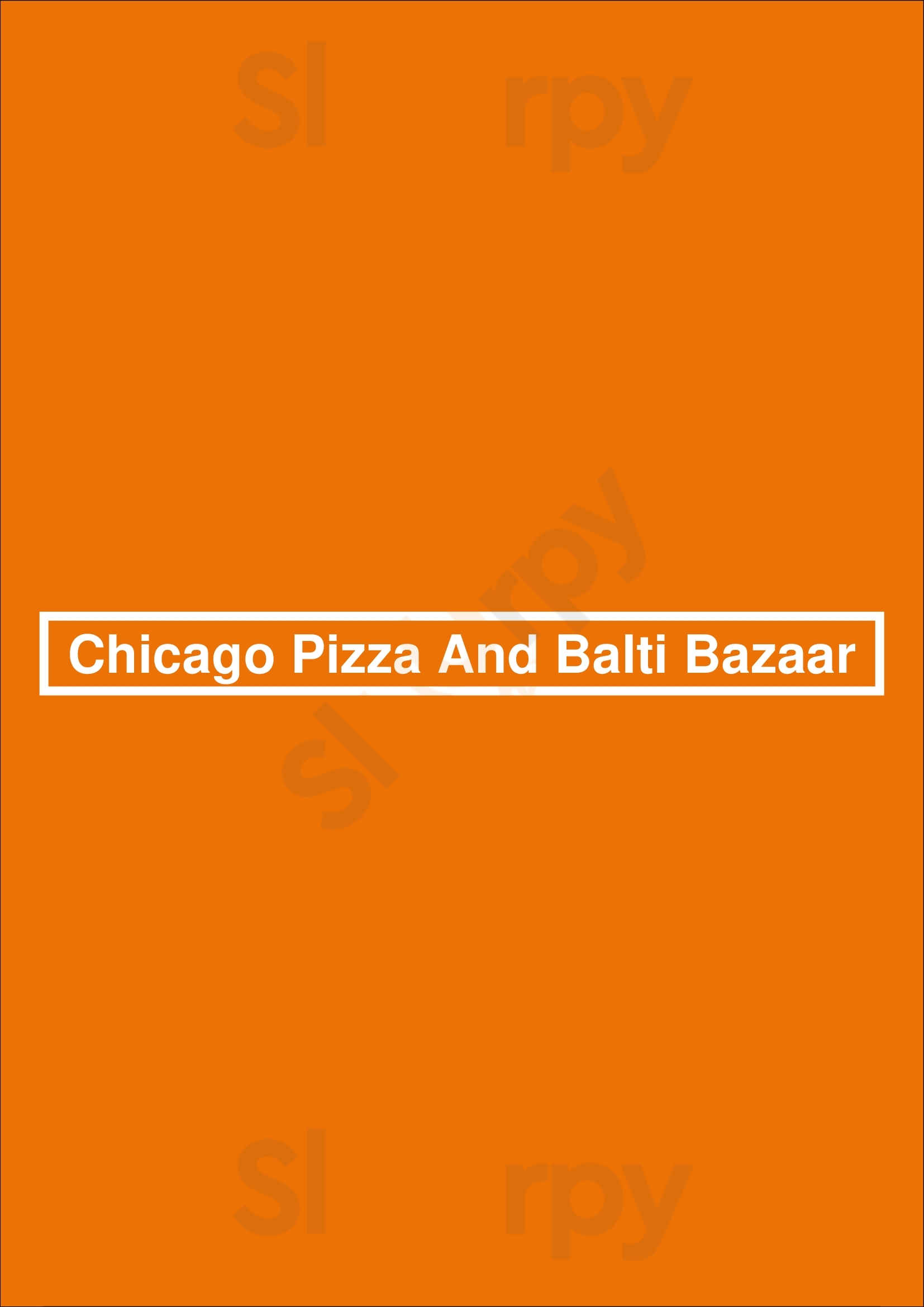 Chicago Pizza And Balti Bazaar Leeds Menu - 1