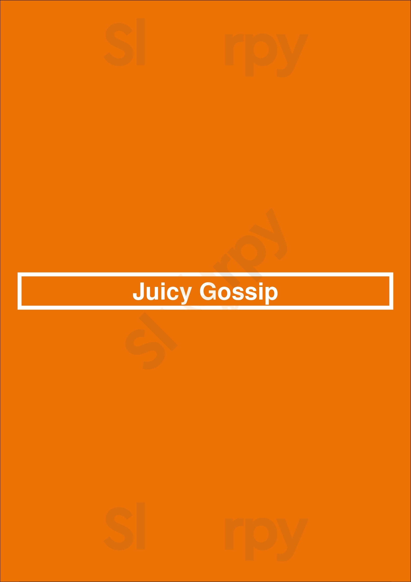 Juicy Gossip Leeds Menu - 1