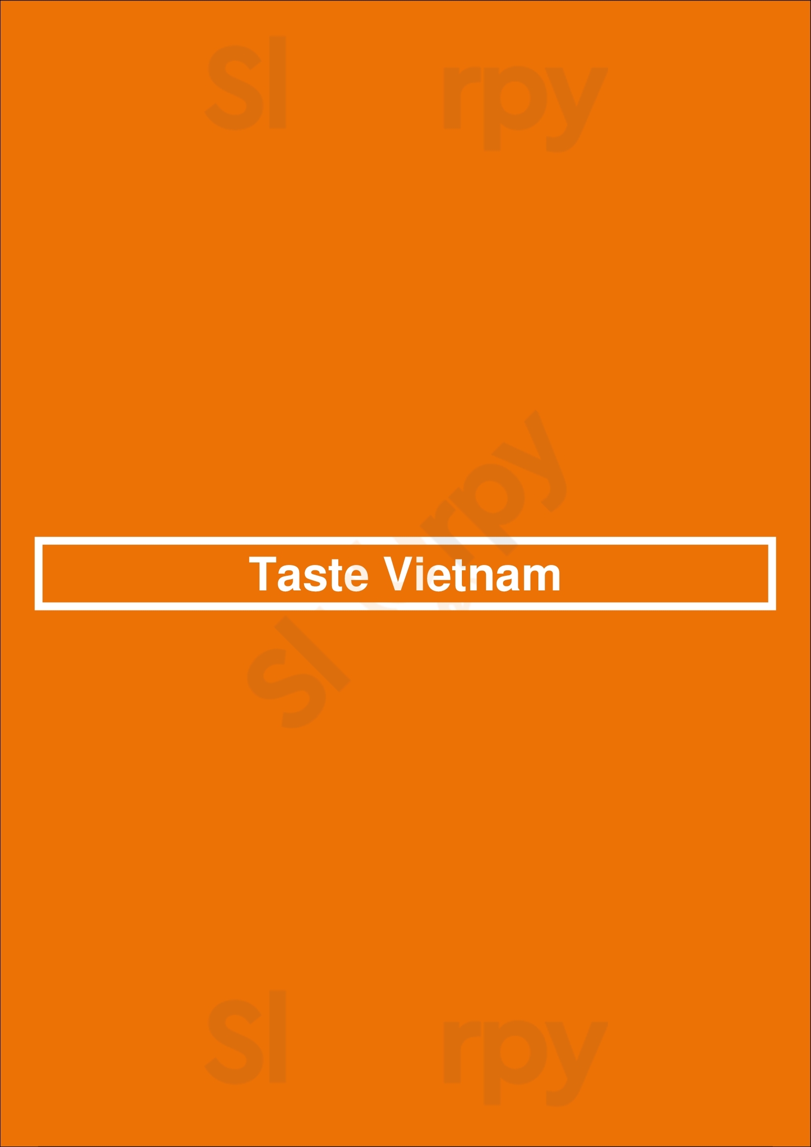 Taste Vietnam Coventry Menu - 1