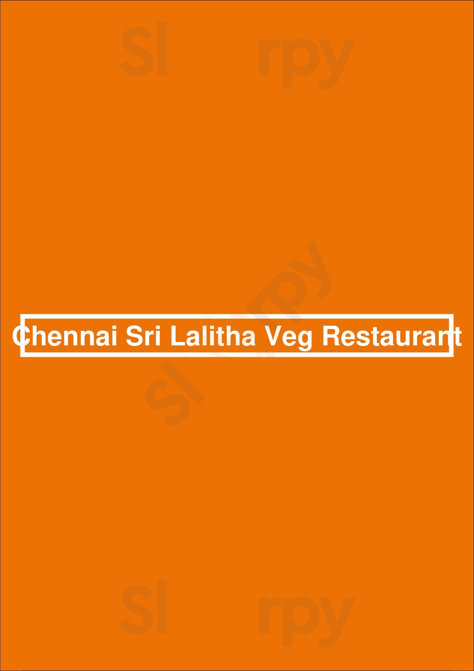 Chennai Srilalitha Harrow Menu - 1