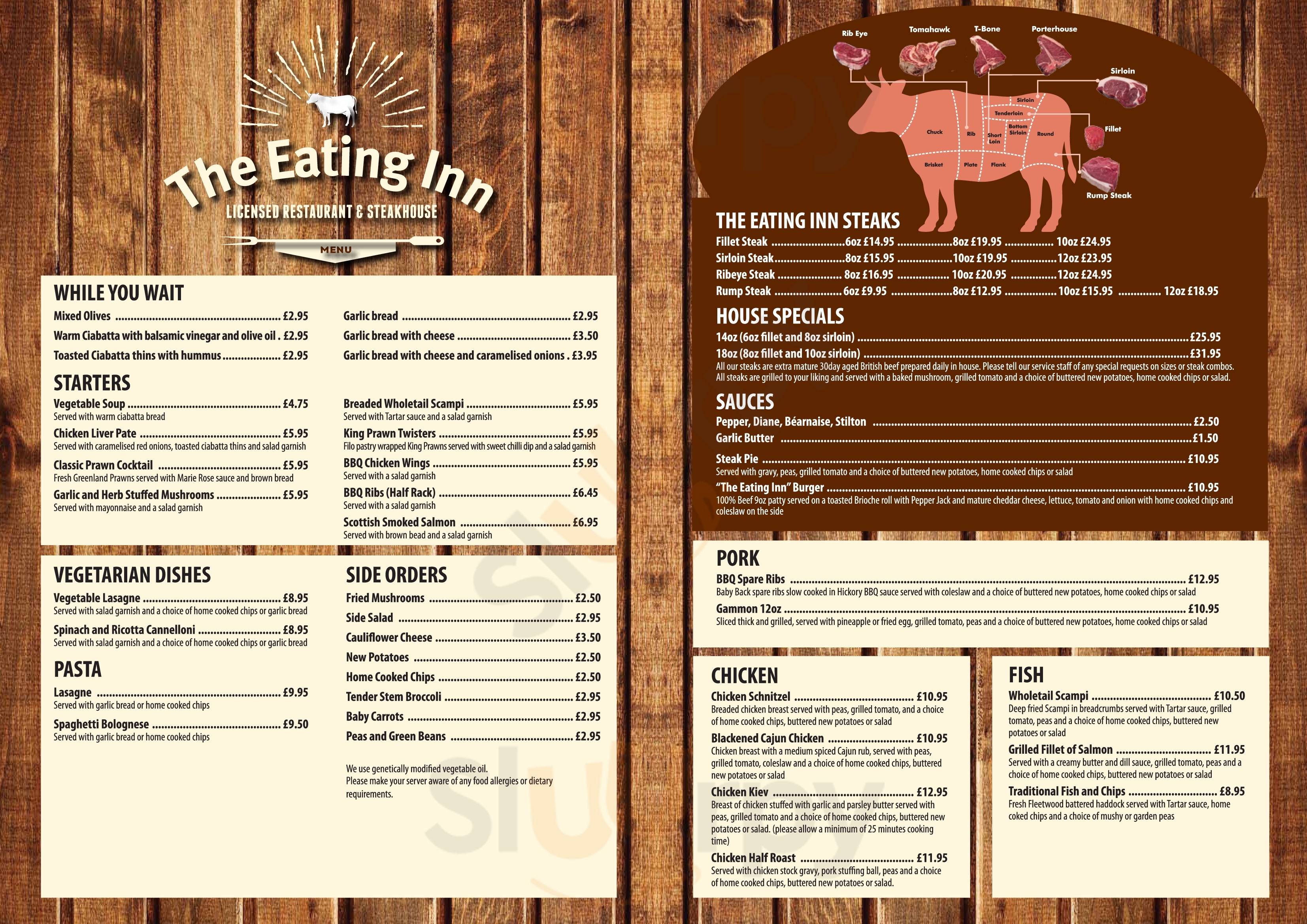 The Eating Inn Steakhouse Blackpool Menu - 1