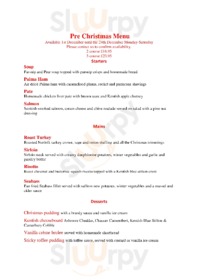The Evenhill Restaurant menu