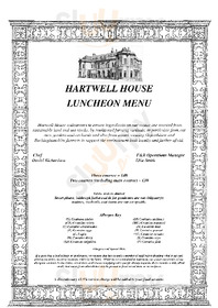 Hartwell House menu