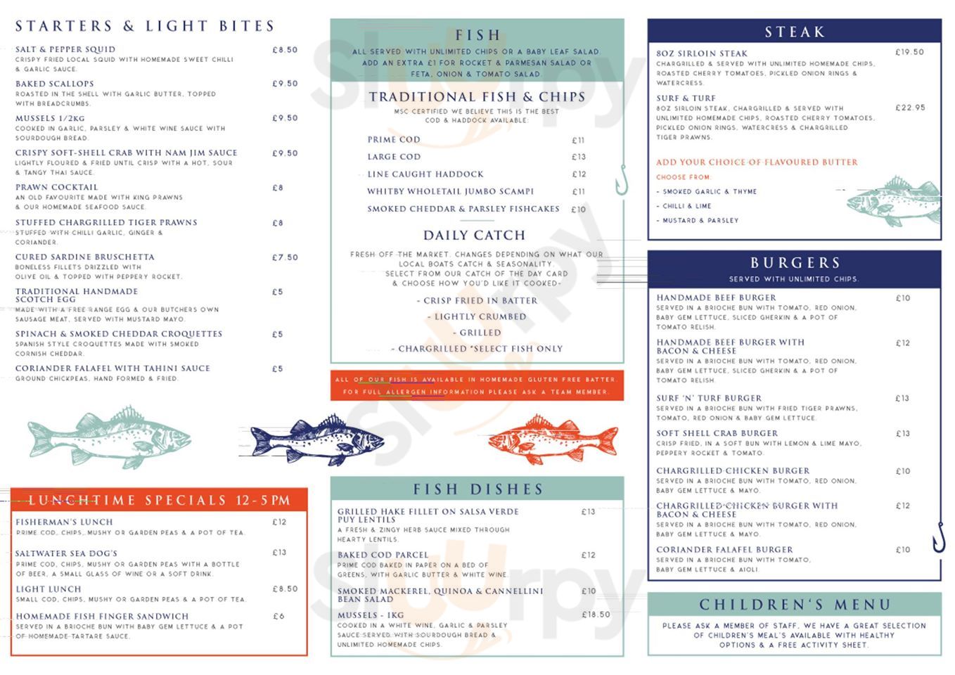 Saltwater Fish Restaurant & Takeaway Torquay Menu - 1