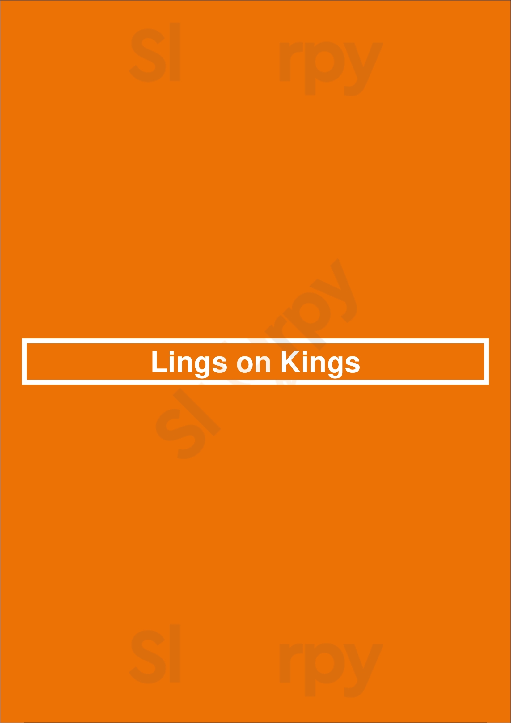 Lings On Kings Southport Menu - 1