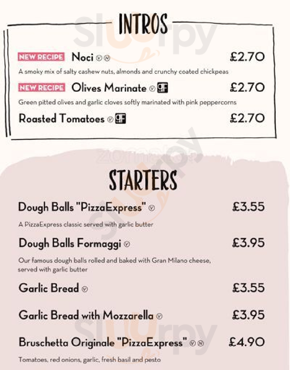 Pizza Express Salford Menu - 1