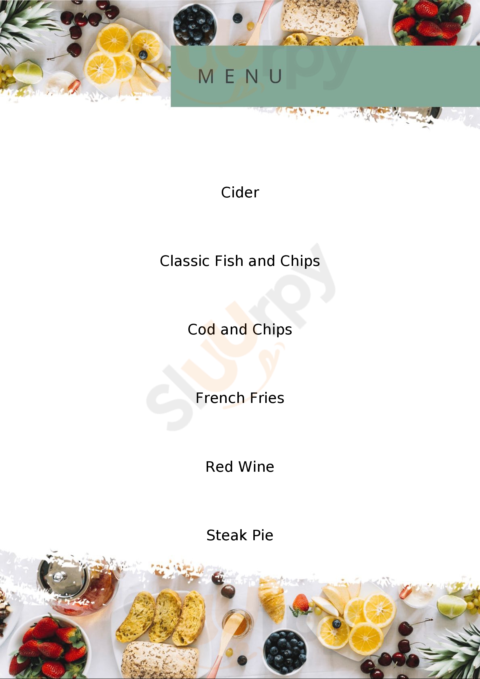 Fishy Plaice Fish & Chips St. Albans Menu - 1