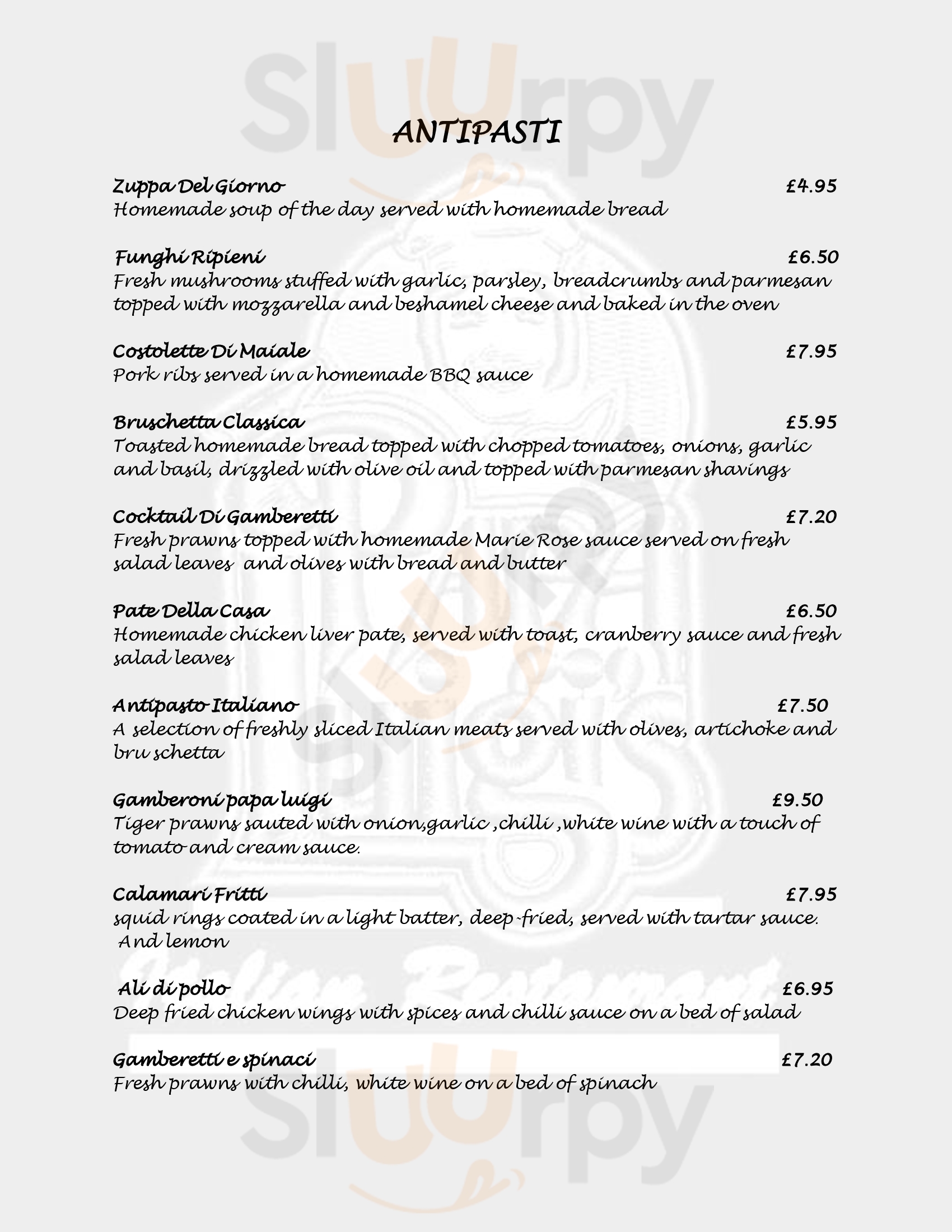 Papa Luigis Ltd, Wigan - Menu, prices, restaurant rating