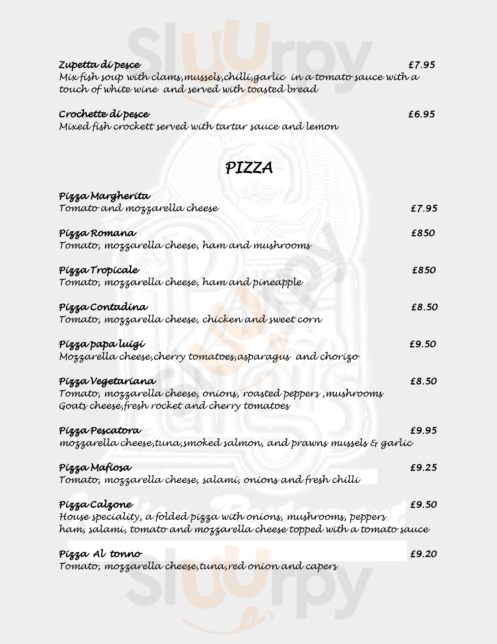 Papa Luigis Ltd, Wigan - Menu, prices, restaurant rating