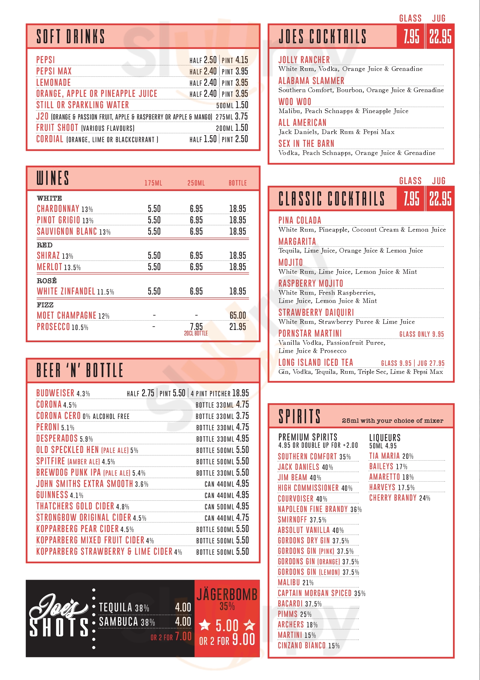 Smokey Joes Torquay Torquay Menu - 1