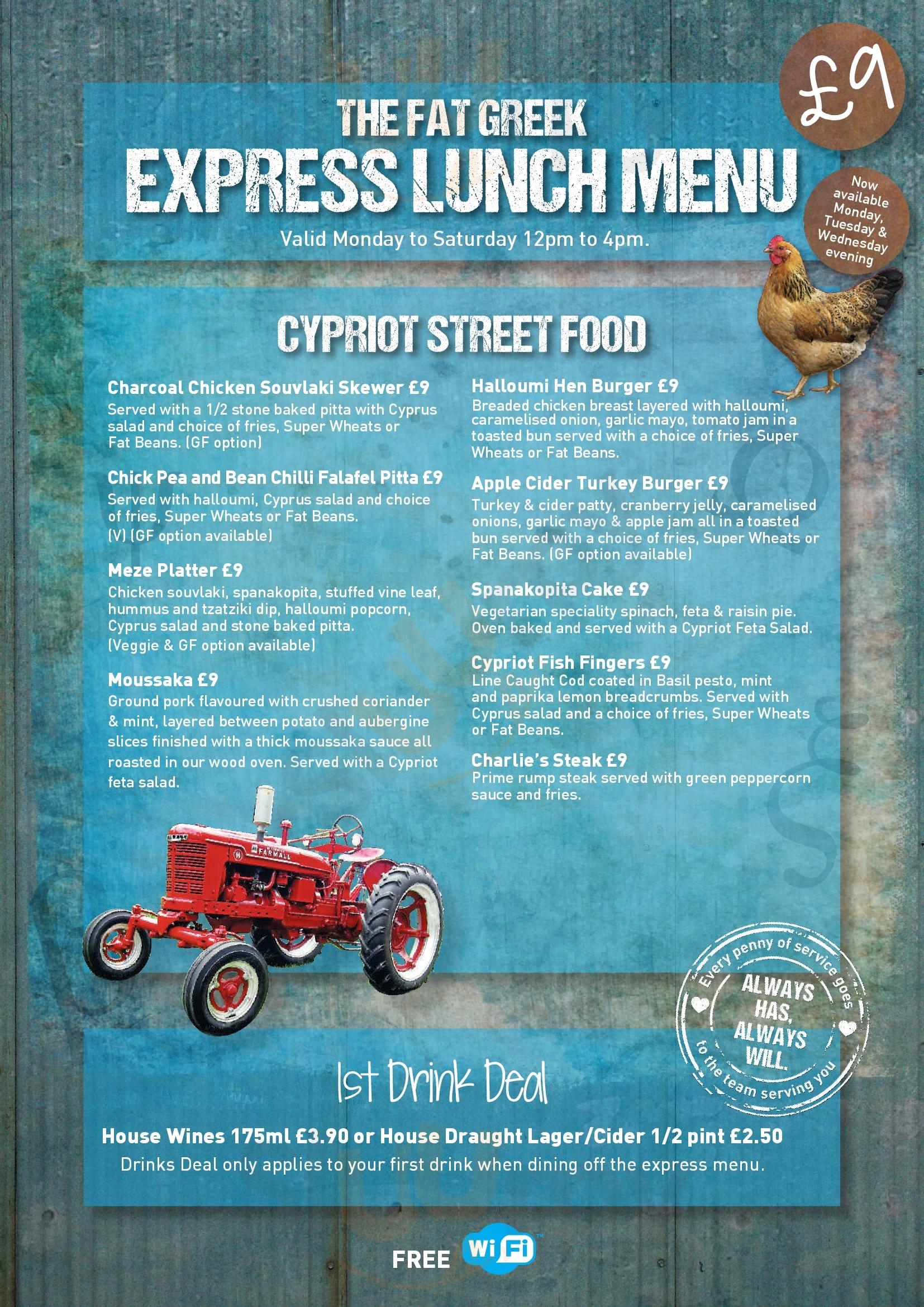 The Fat Greek Taverna Worthing Menu - 1