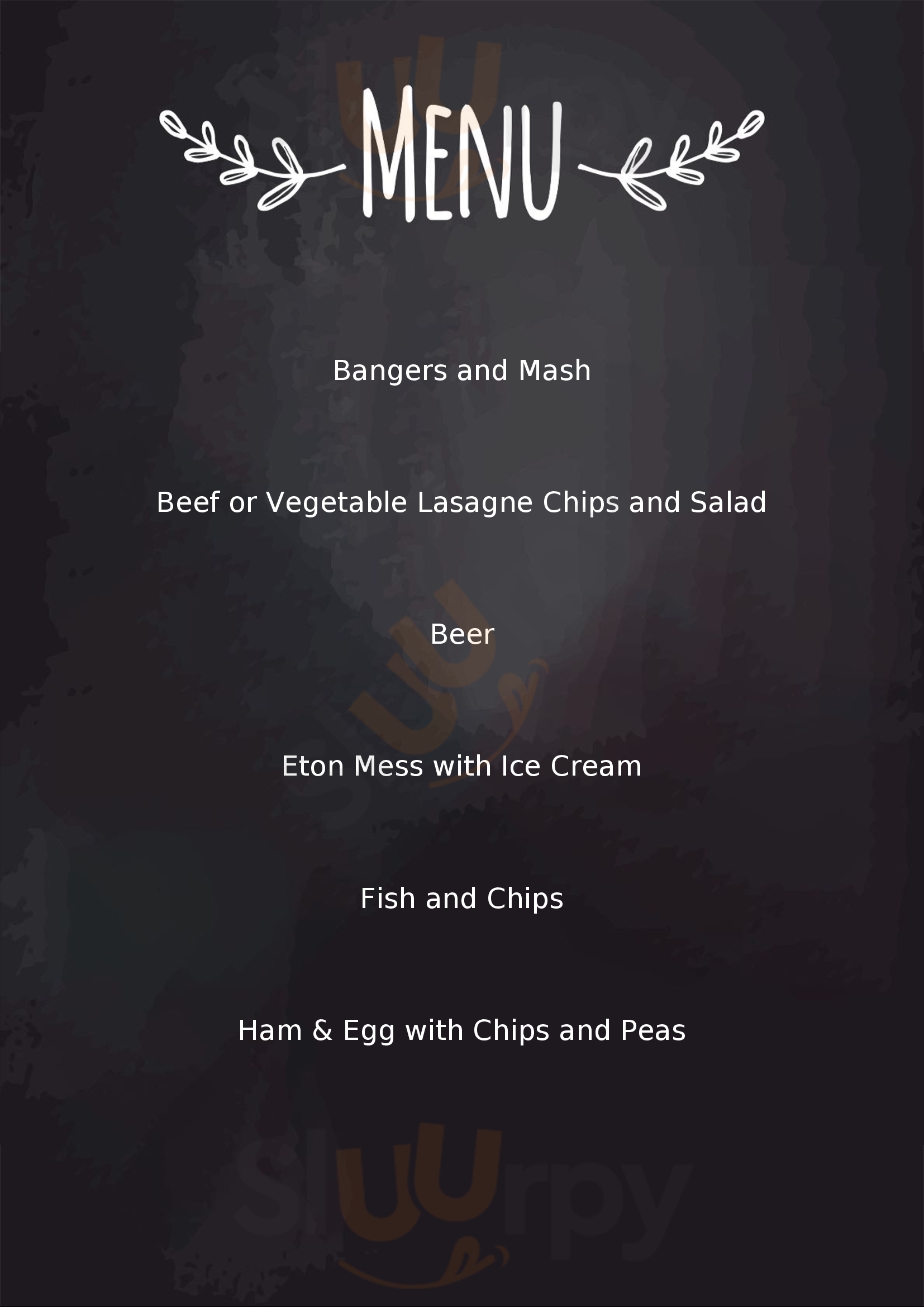 The Bridge Inn Pontblyddyn Menu - 1