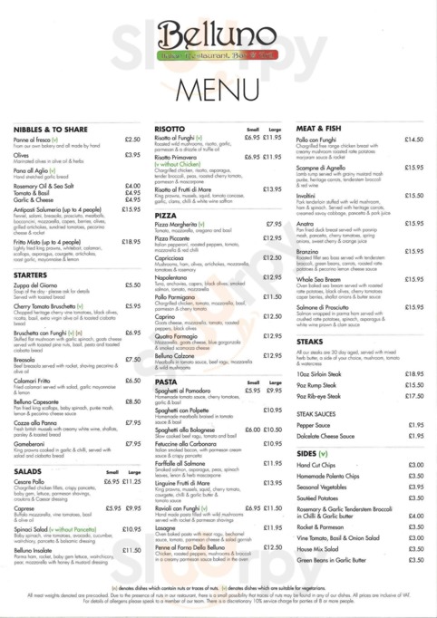 Belluno Italian Restaurant Bar & Grill