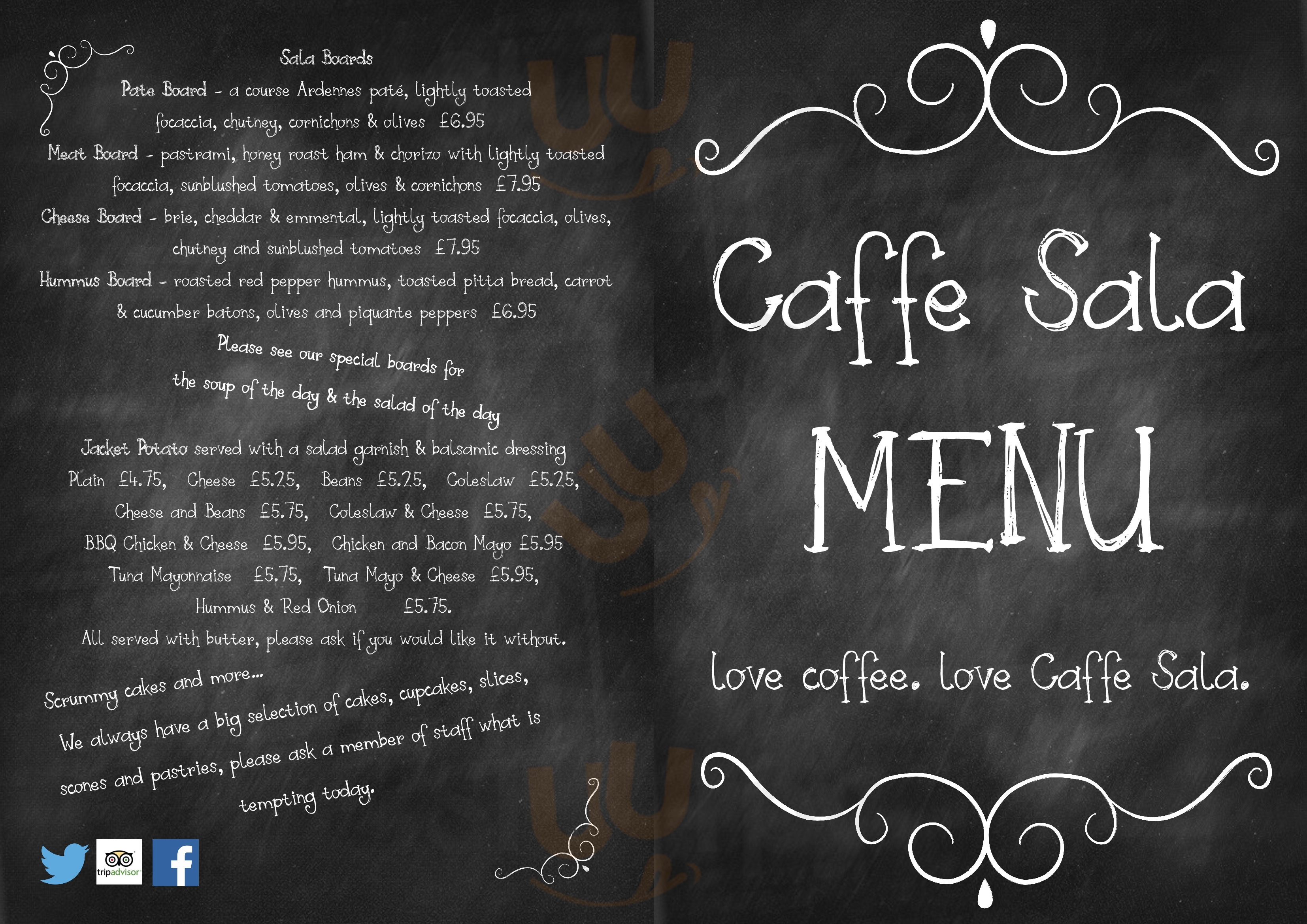 Caffe Sala Colchester Menu - 1