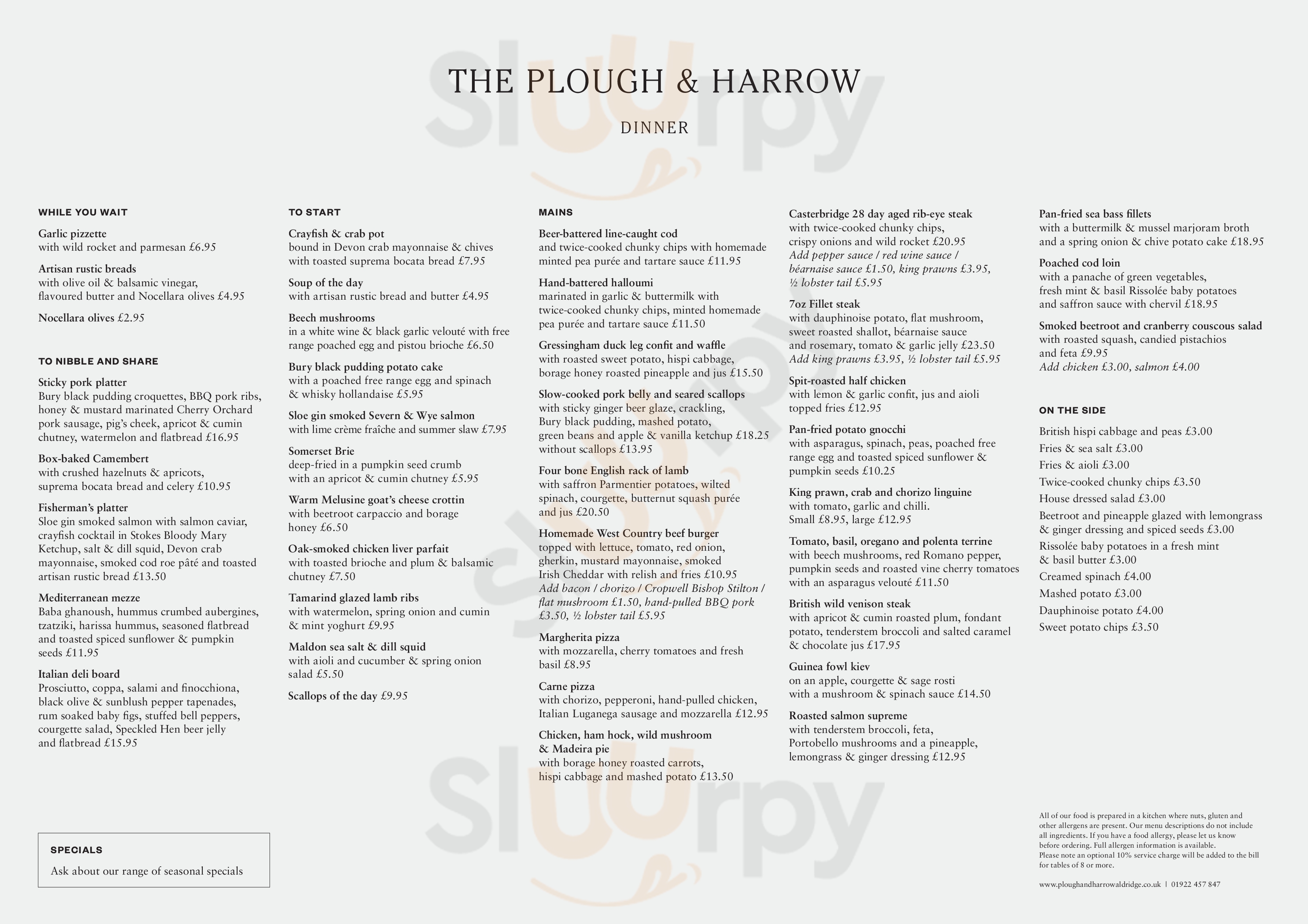 Plough & Harrow Aldridge Menu - 1