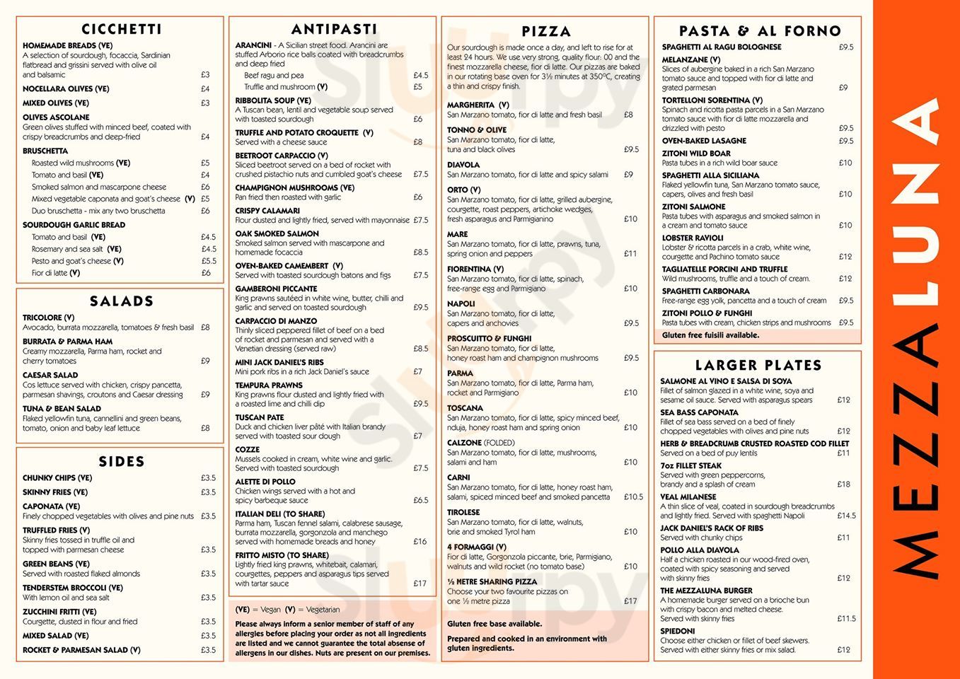 Mezzaluna Whitefield Menu - 1