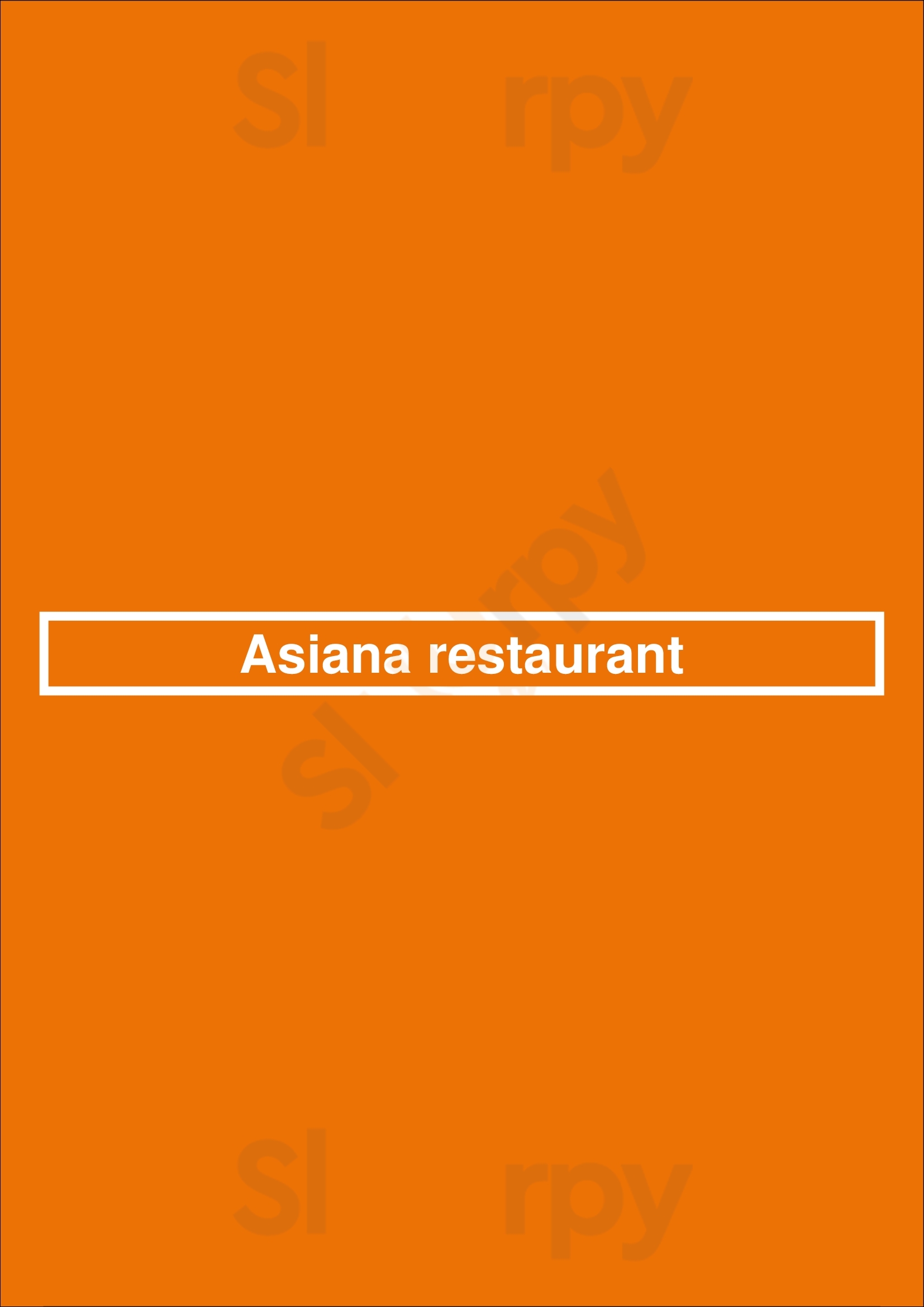 Asiana Restaurant Coventry Menu - 1