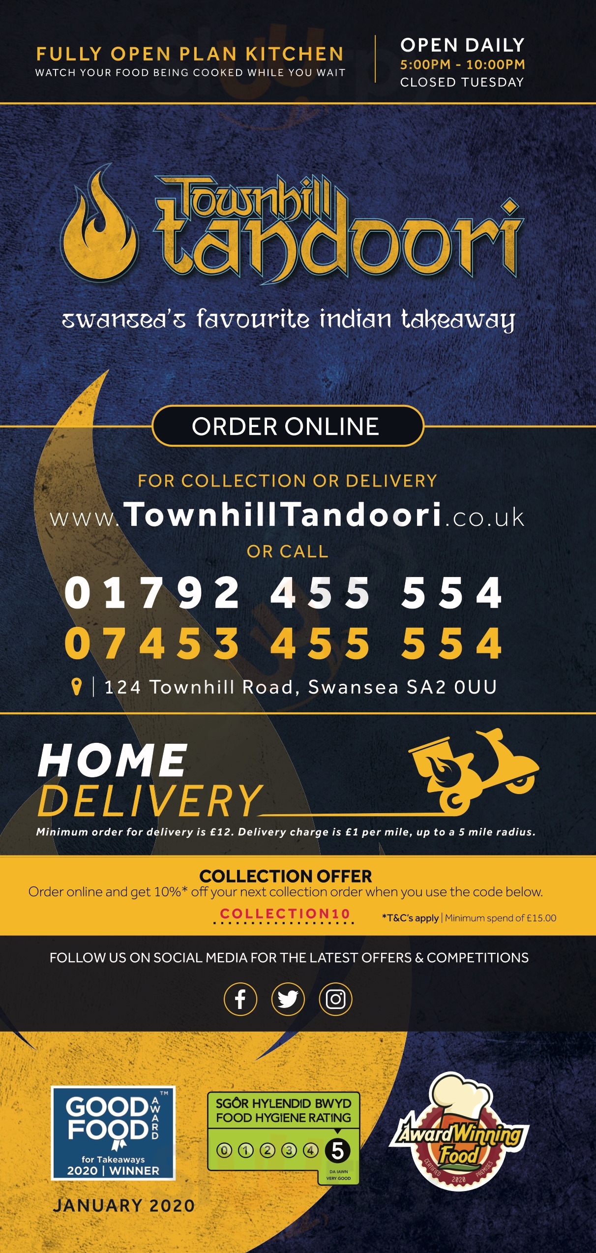 Townhill Tandoori - Indian Takeaway Swansea Menu - 1