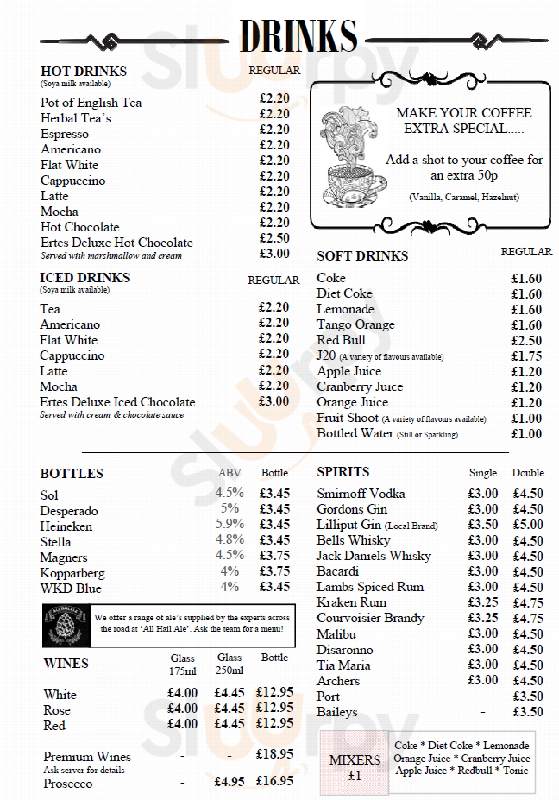 Cafe Erte & Lounge Bar Bournemouth Menu - 1