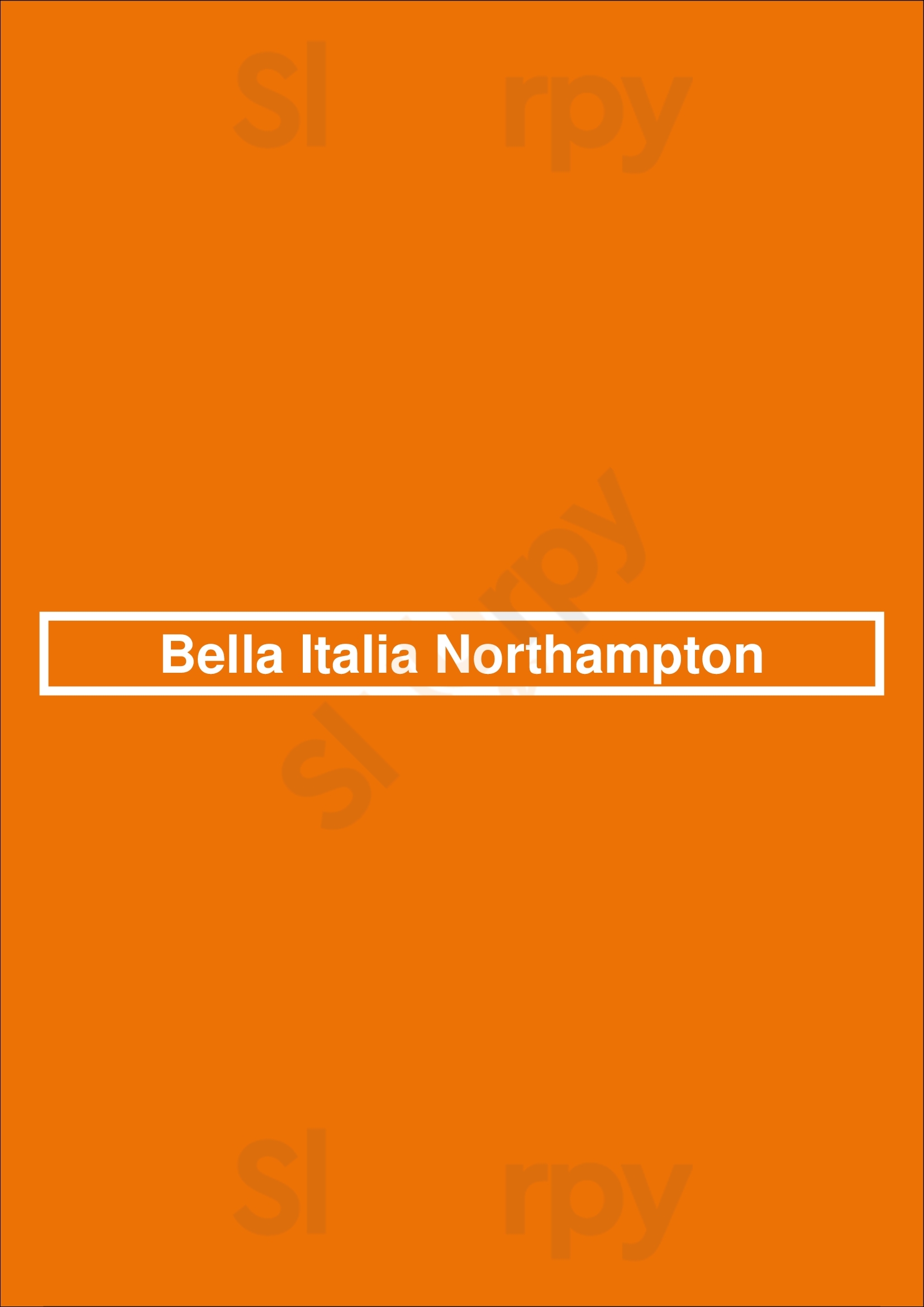 Bella Italia Northampton Northampton Menu - 1