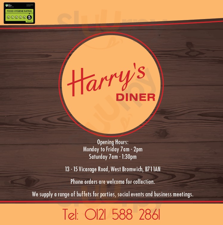 Harry's Diner West Bromwich Menu - 1