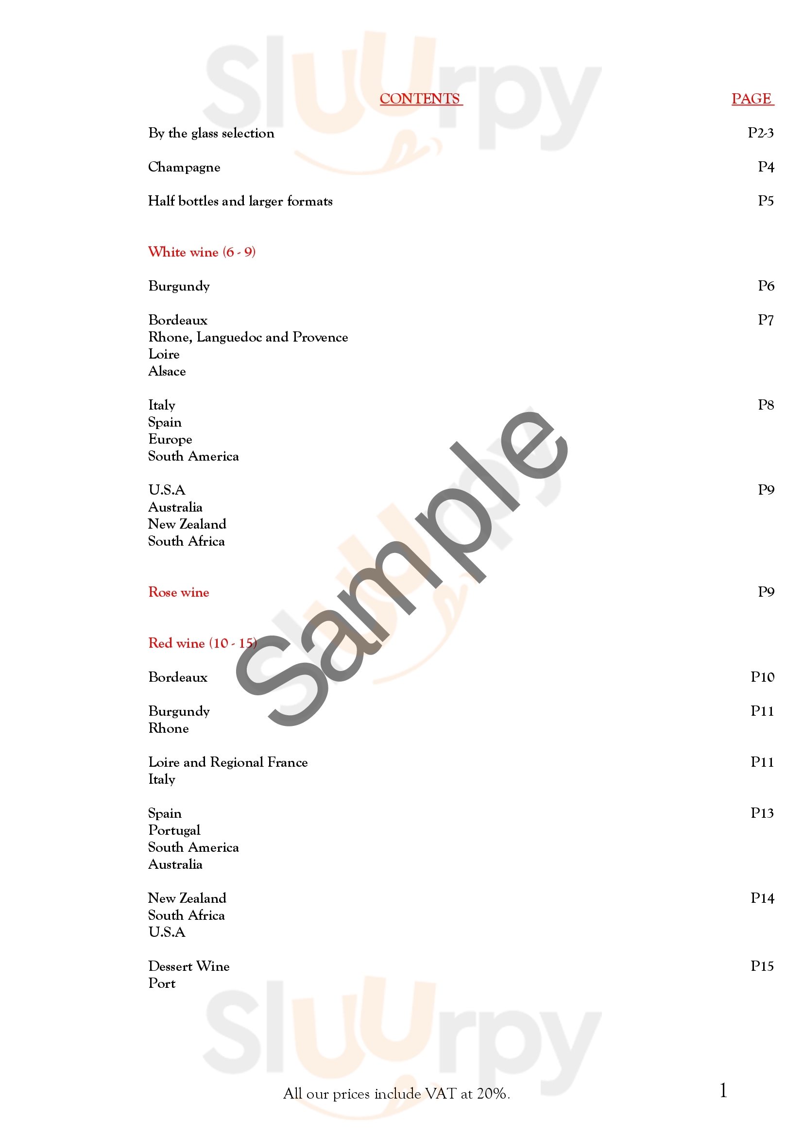Main Menu - Maison Talbooth