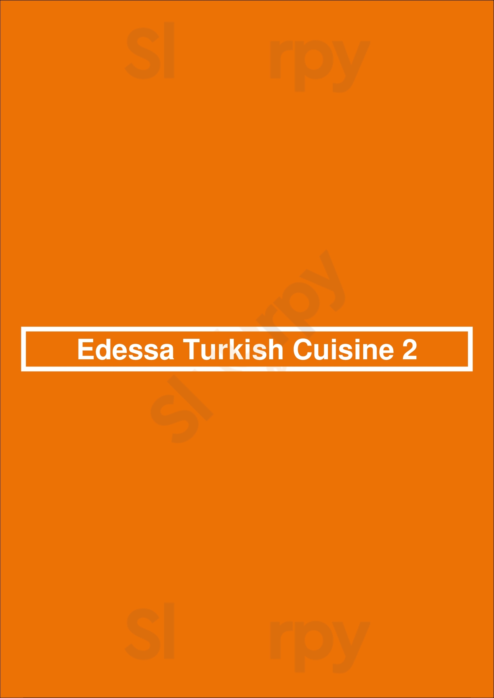 Edessa Turkish Cuisine 2 Margate Menu - 1