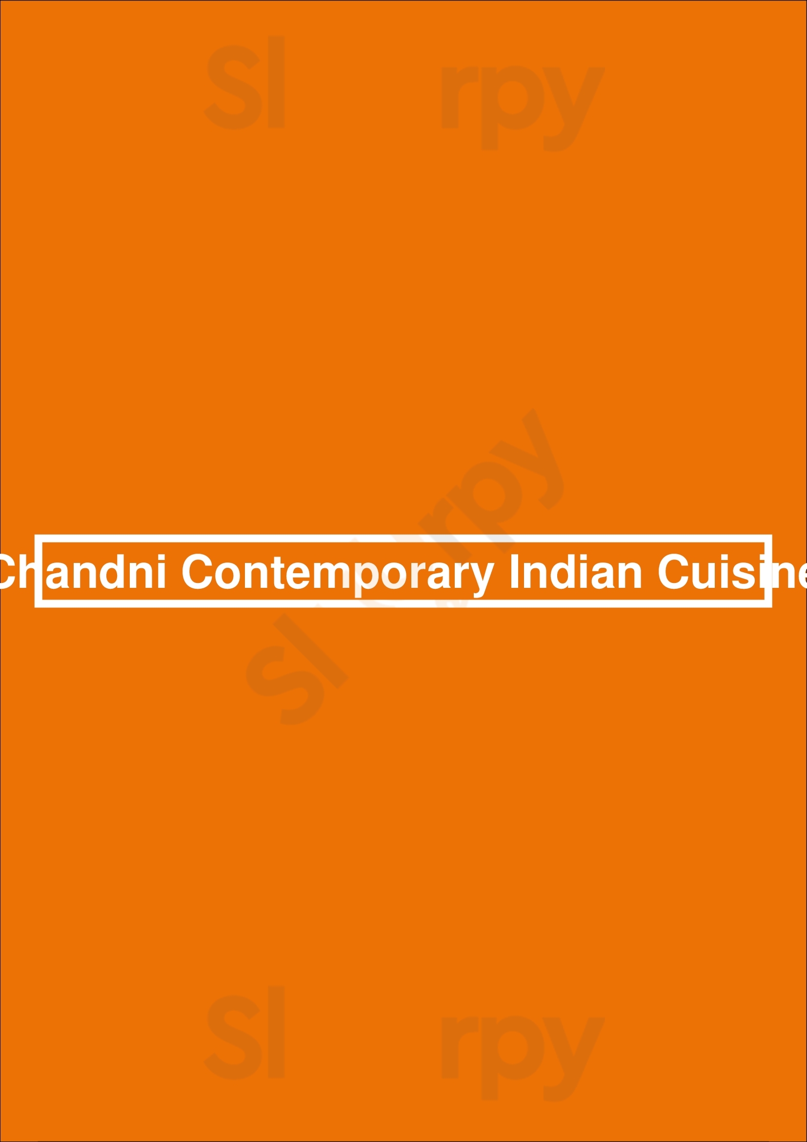 Chandni Contemporary Indian Cuisine Orpington Menu - 1