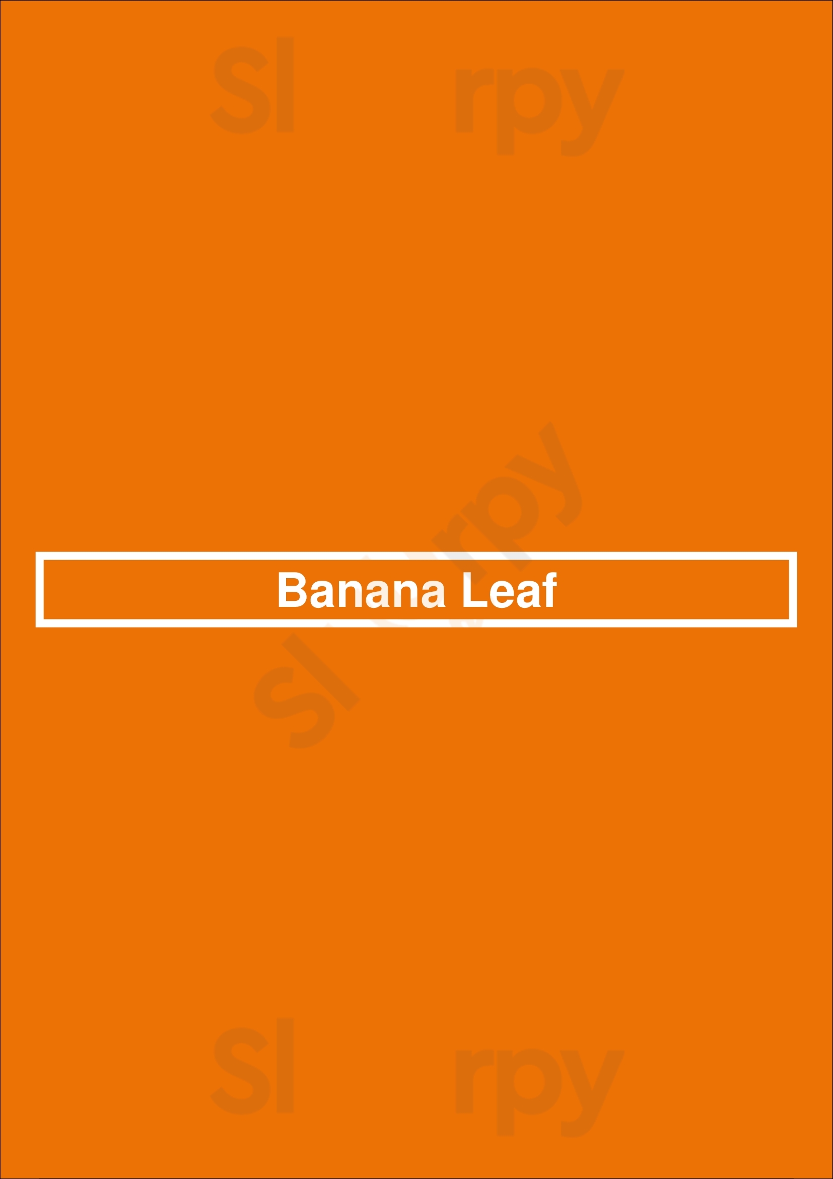 Banana Leaf Swansea Menu - 1
