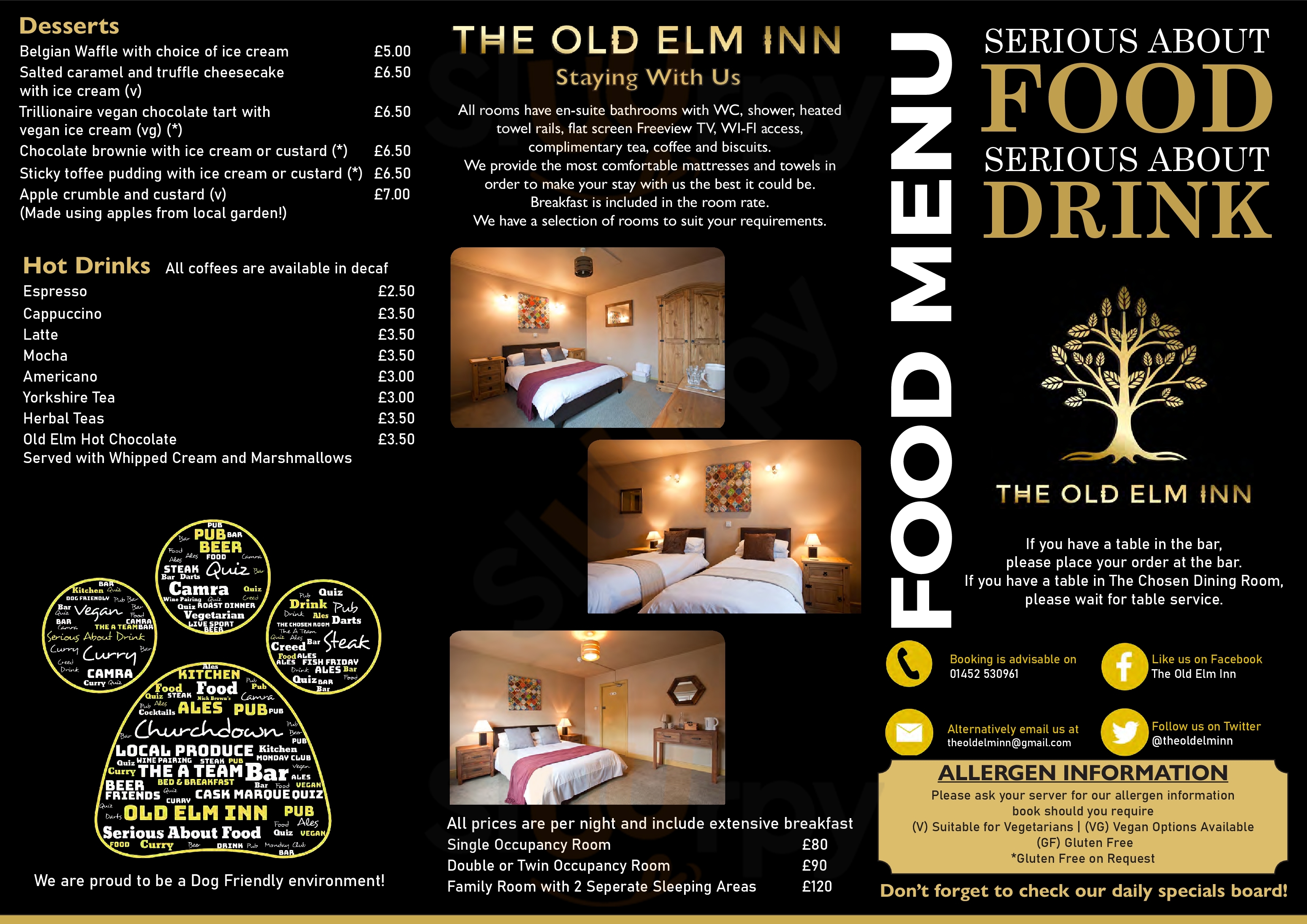 The Old Elm Inn Gloucester Menu - 1