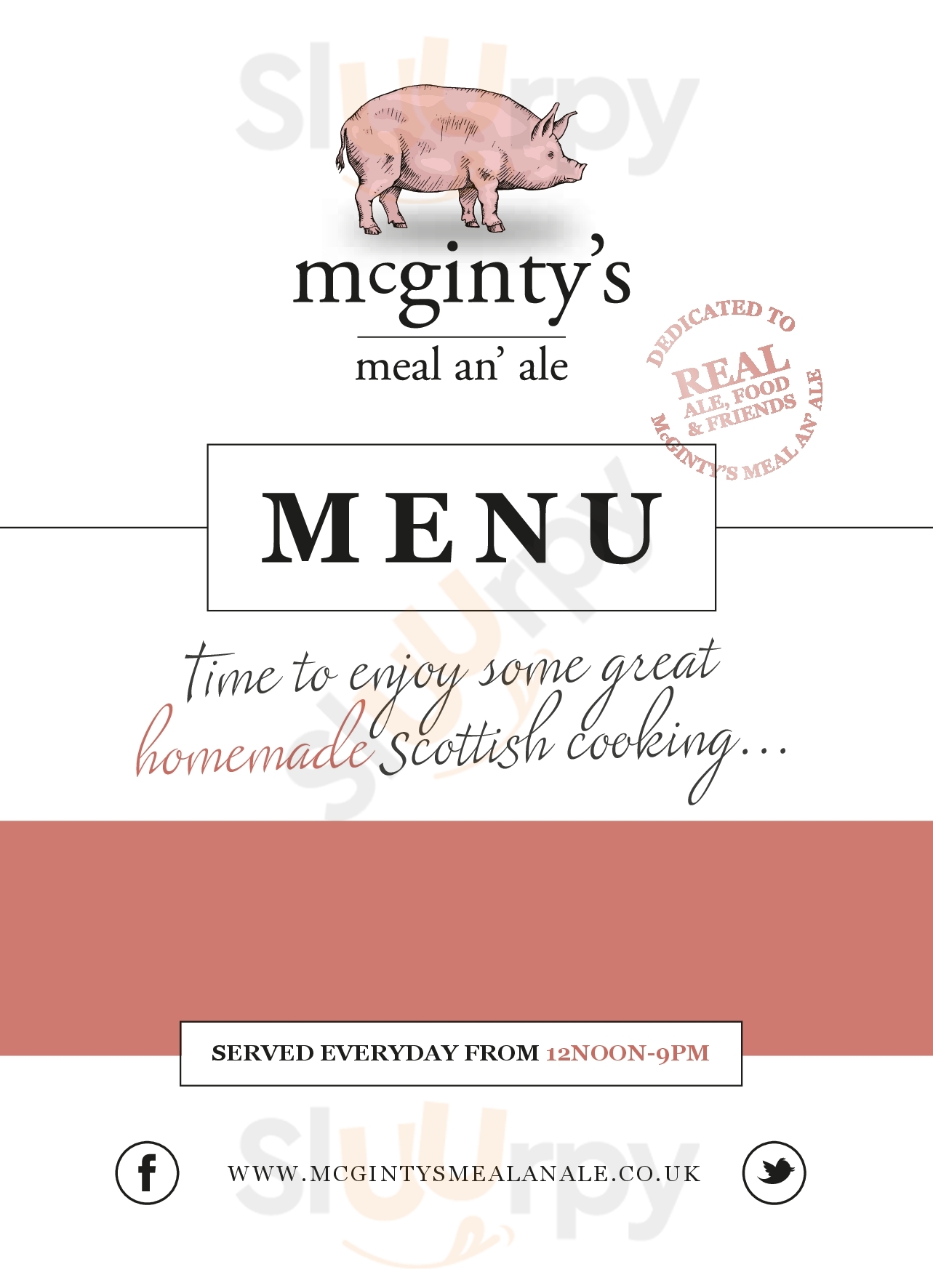 Mcginty's Meal An' Ale Aberdeen Menu - 1