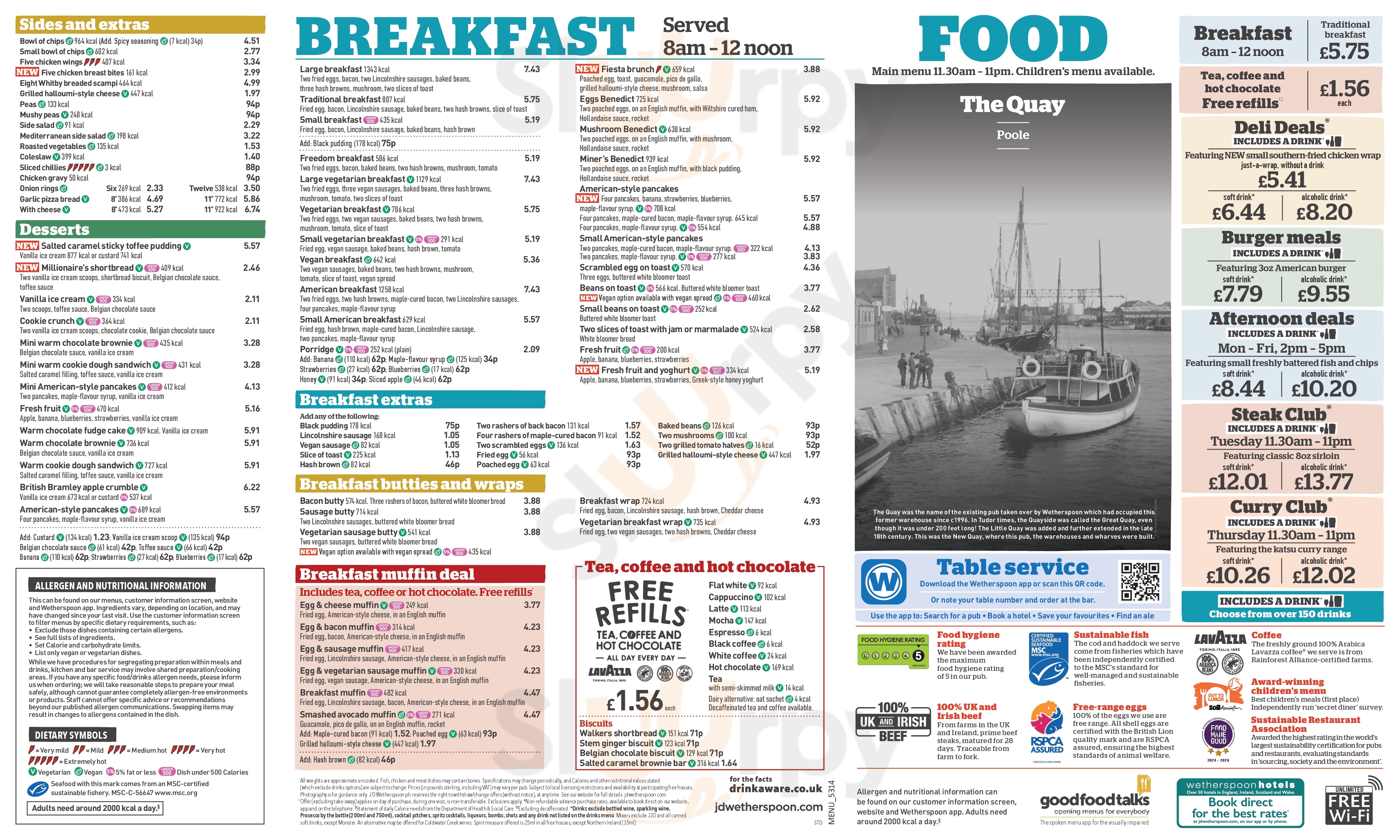 Main Menu - The Quay